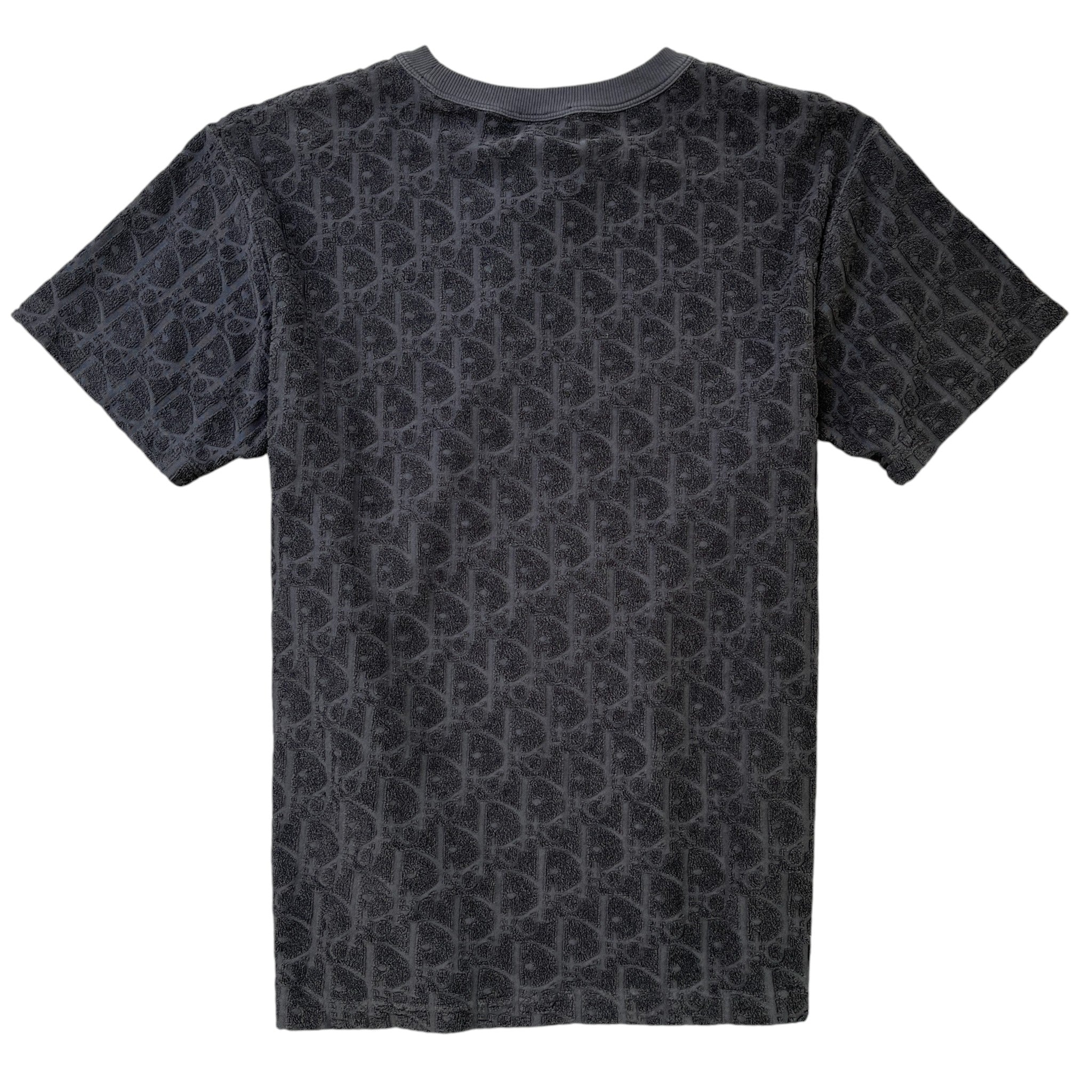 Men's Oblique Towelling T-Shirt Grey Size XS