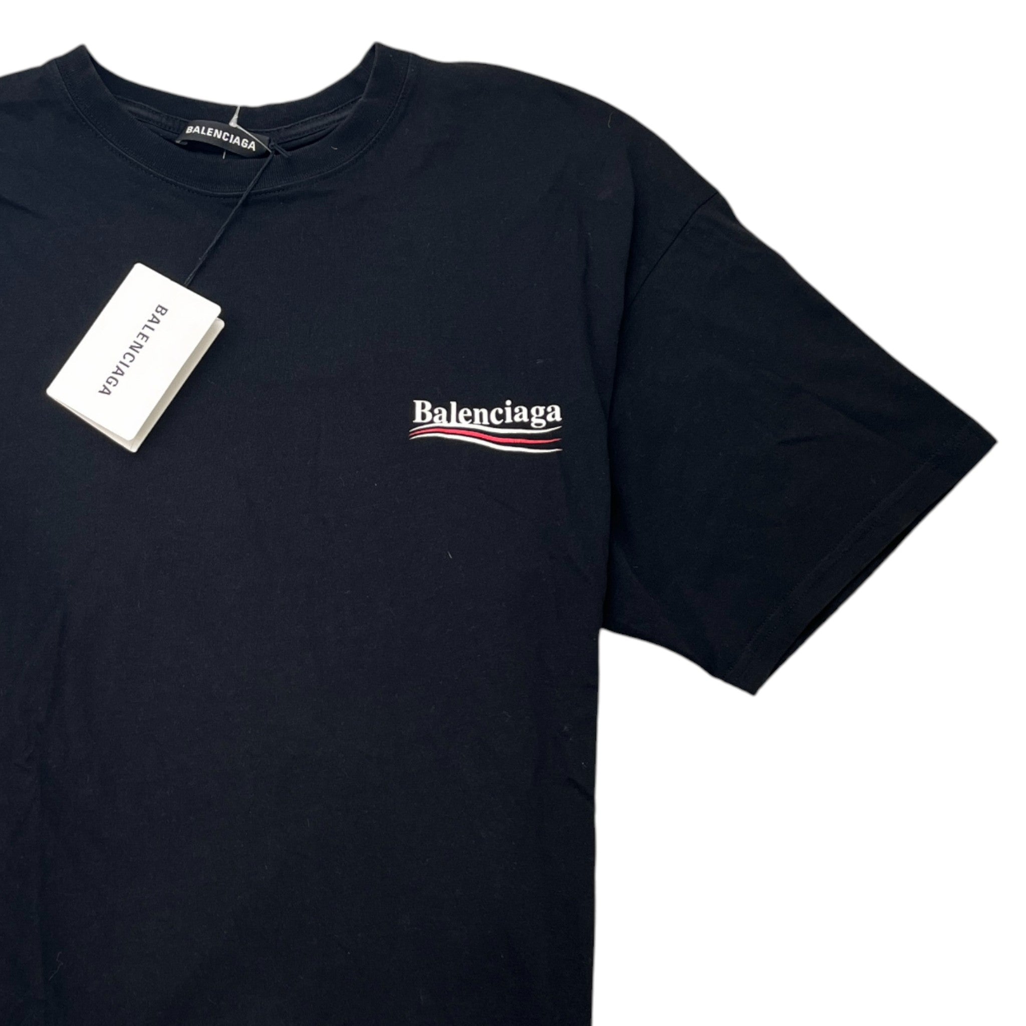 Men's Political Logo T-Shirt Black Size M