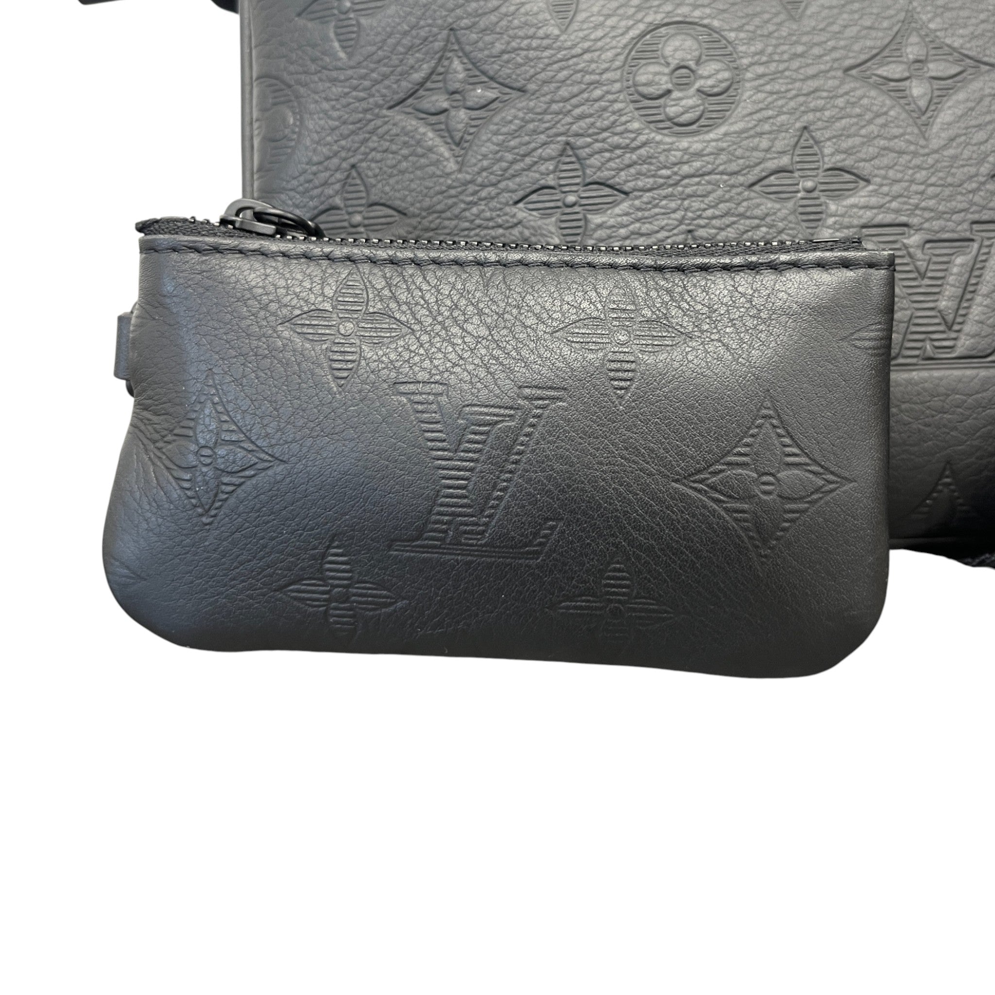 Men's Empreinte Leather Trio Messenger Bag Black