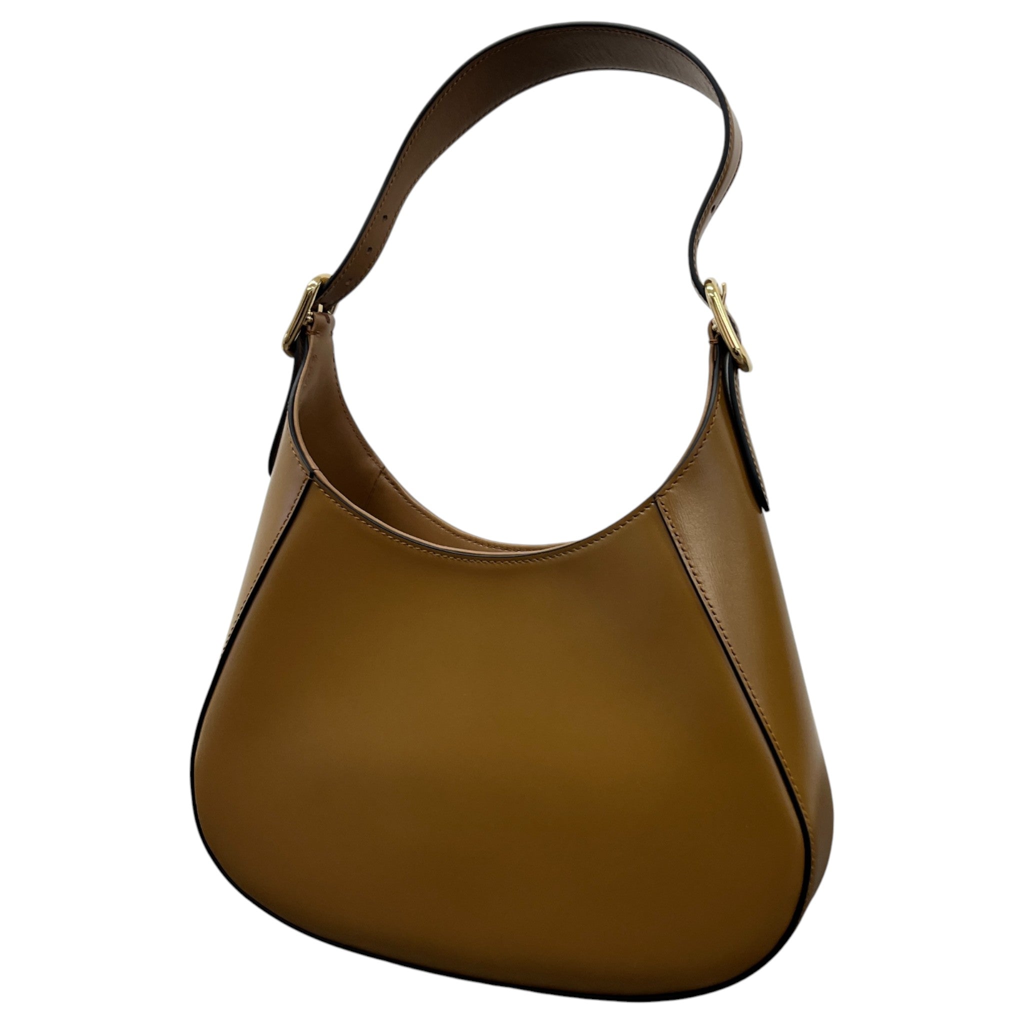 Women's Triangle Logo Shoulder Bag Brown