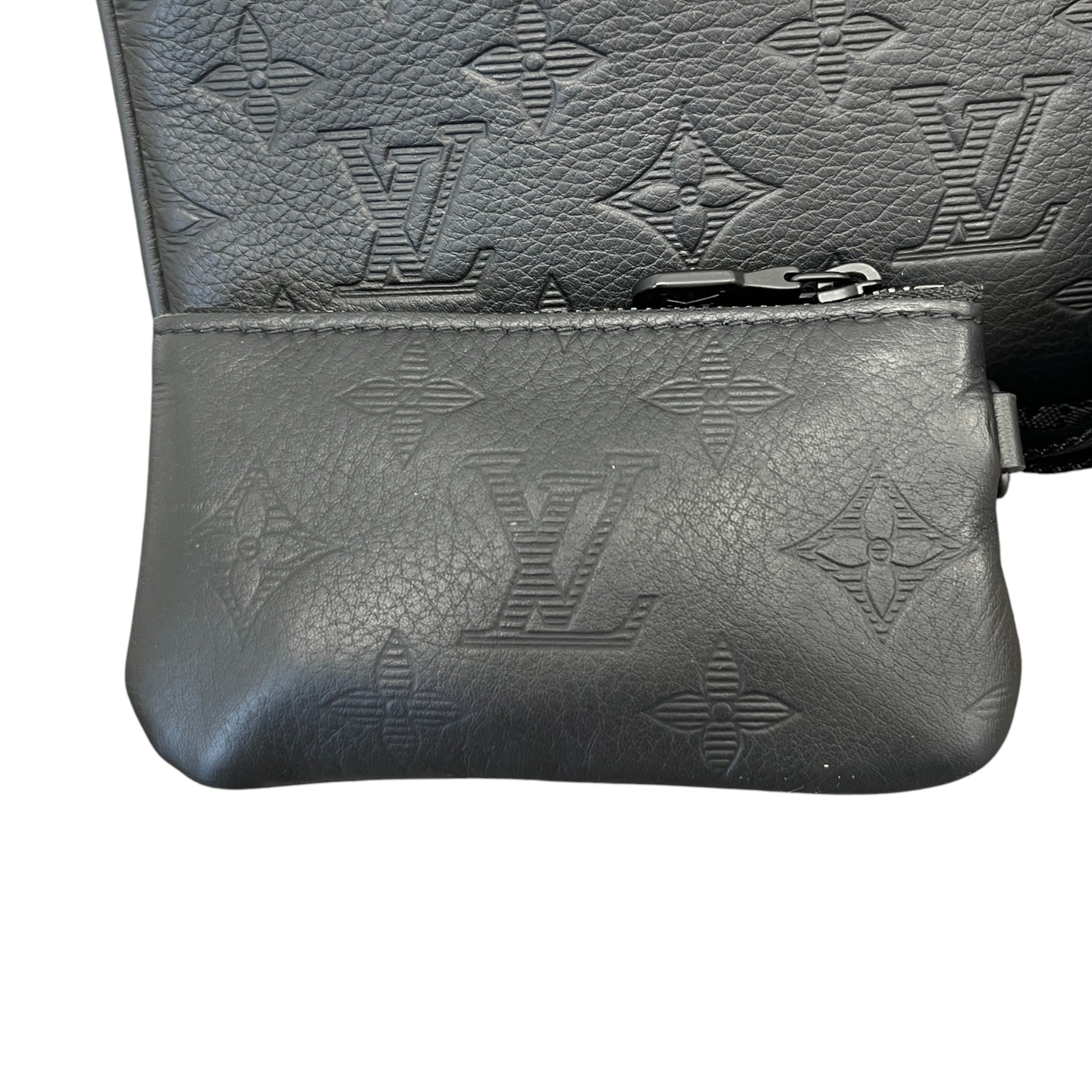 Men's Empreinte Leather Trio Messenger Bag Black