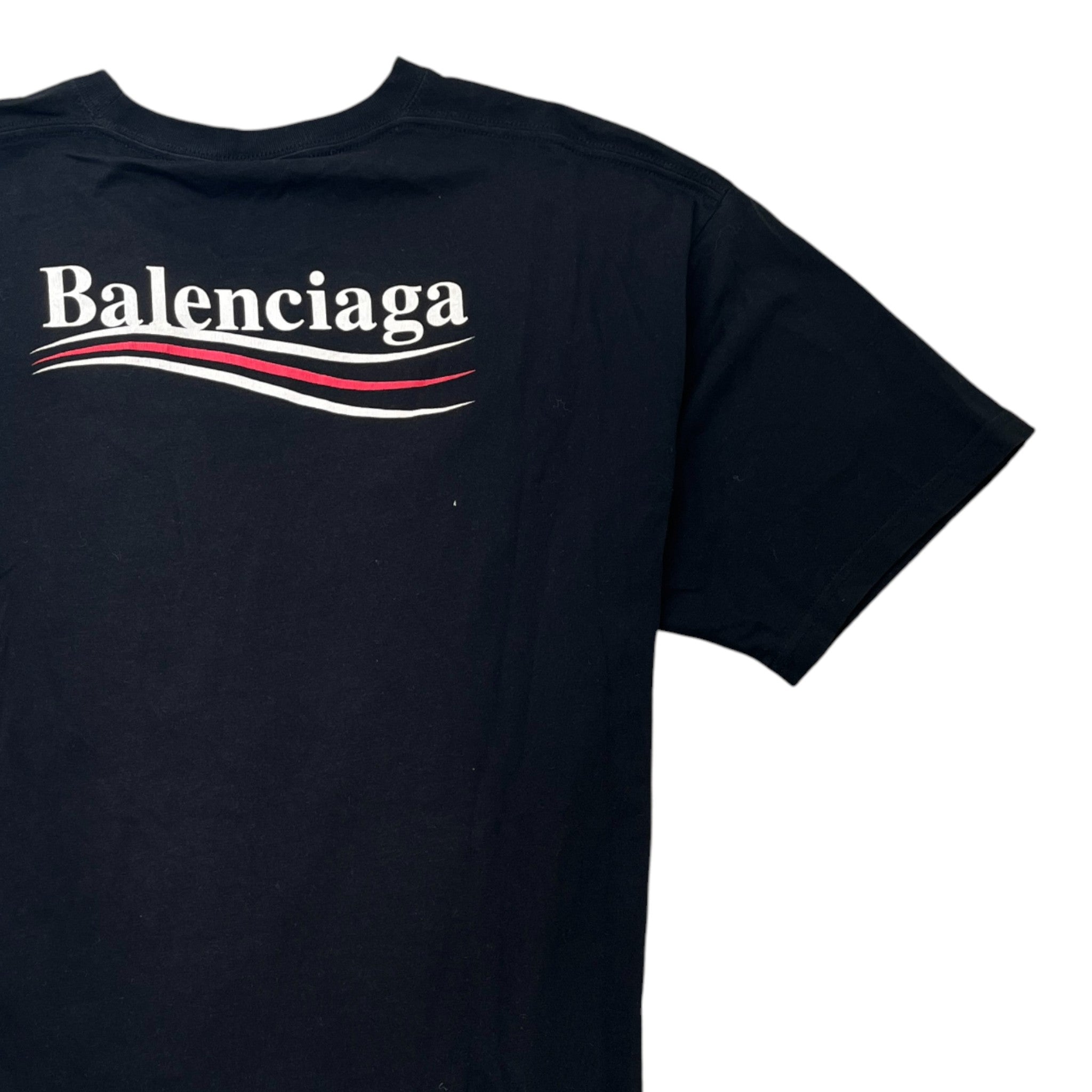 Men's Political Logo T-Shirt Black Size M