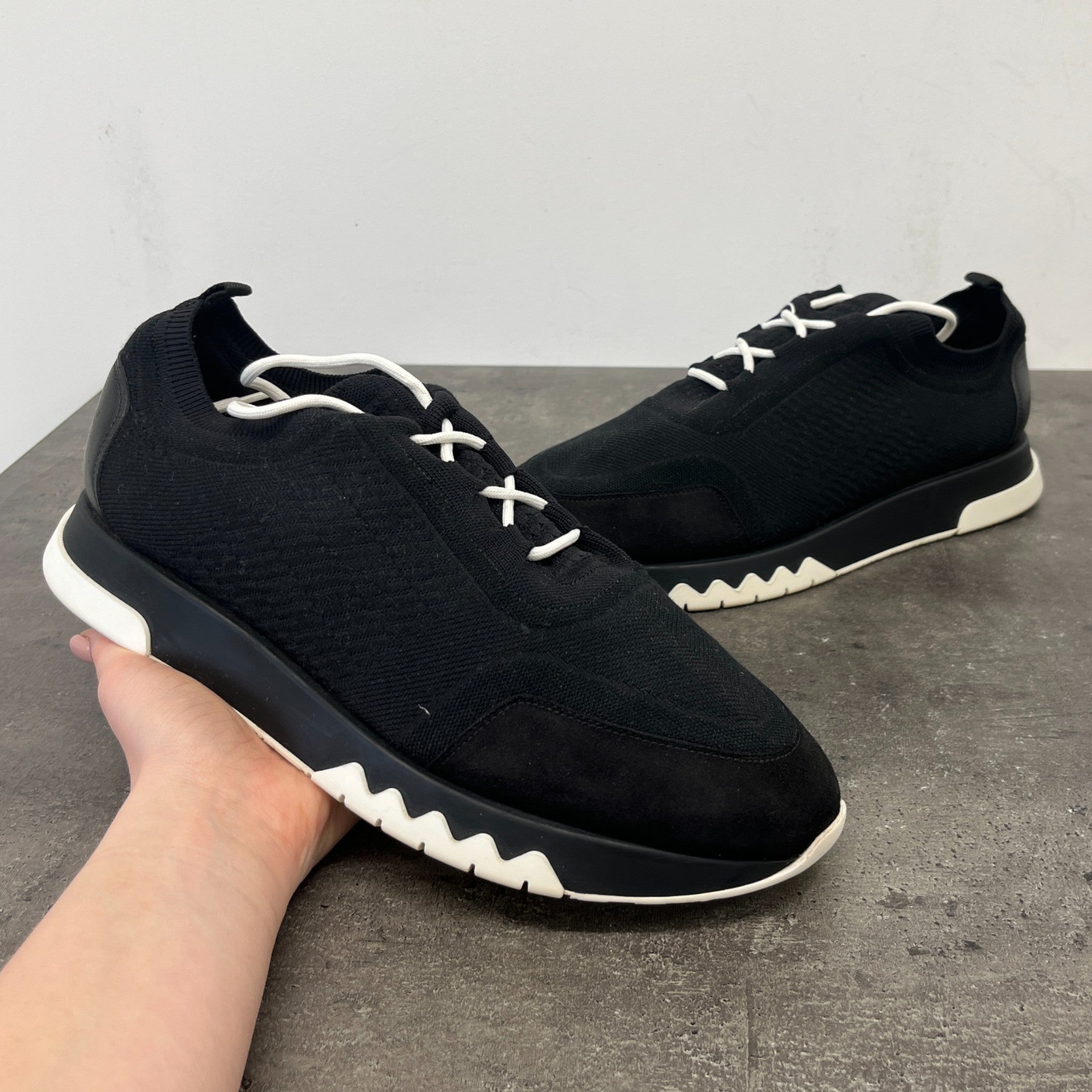 Men's Knit Addict Low Trainers Black Size EU 44 / UK 10