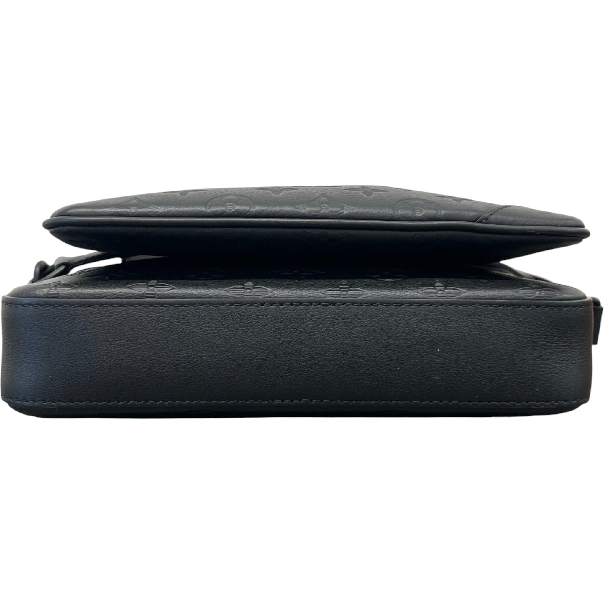 Men's Empreinte Leather Trio Messenger Bag Black