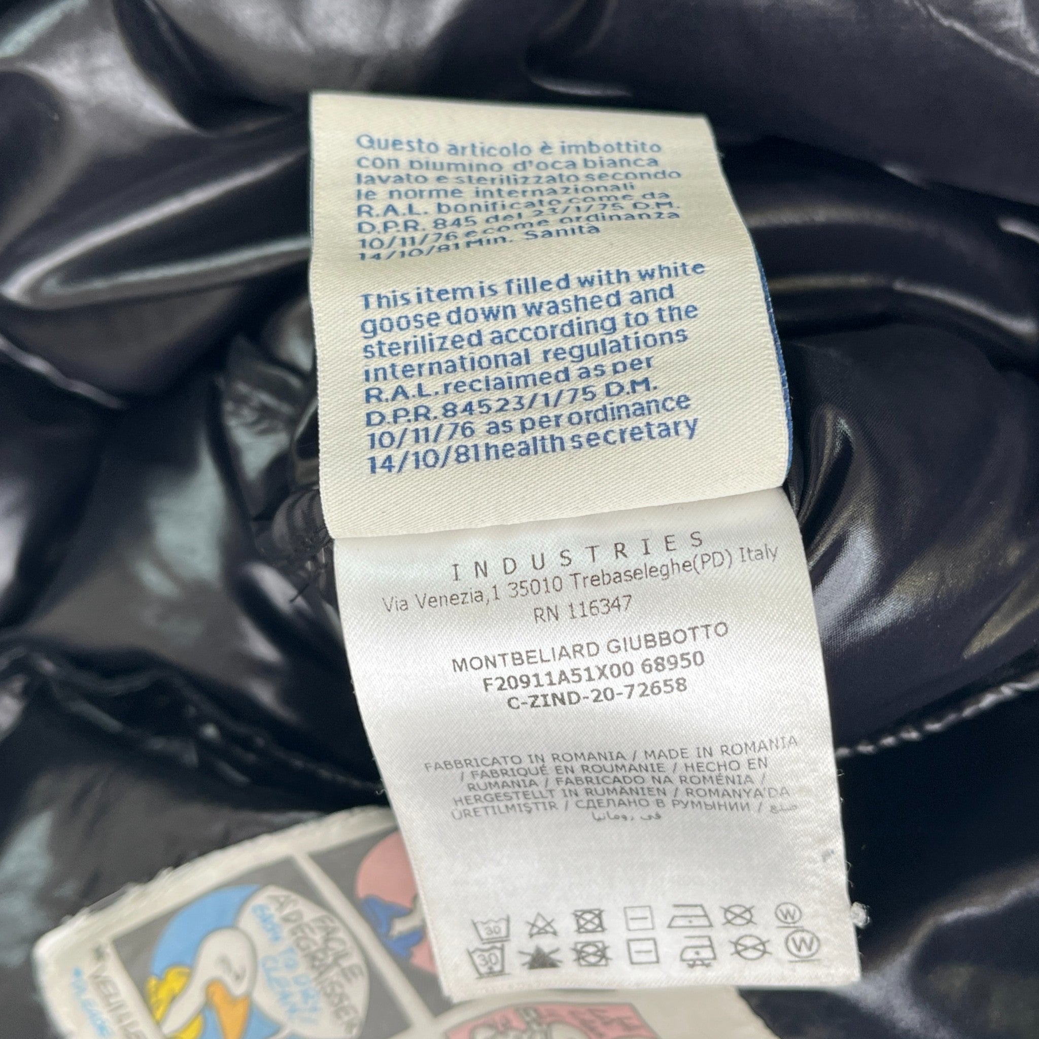 Men's Montbeliard Down Jacket Black Size 3 / L