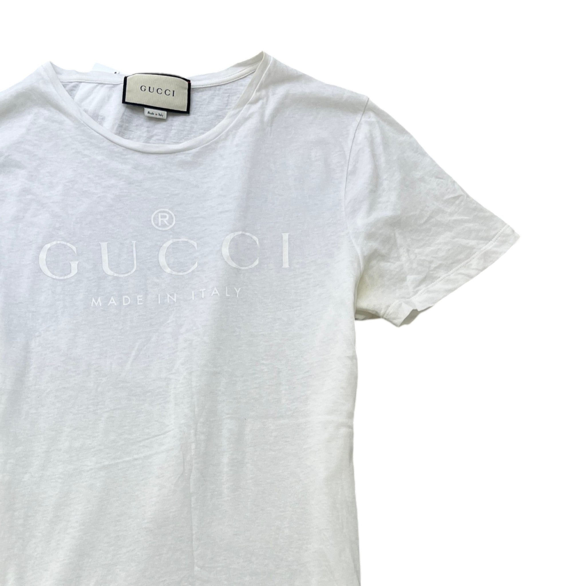 Men's Logo Print T-Shirt White Size L