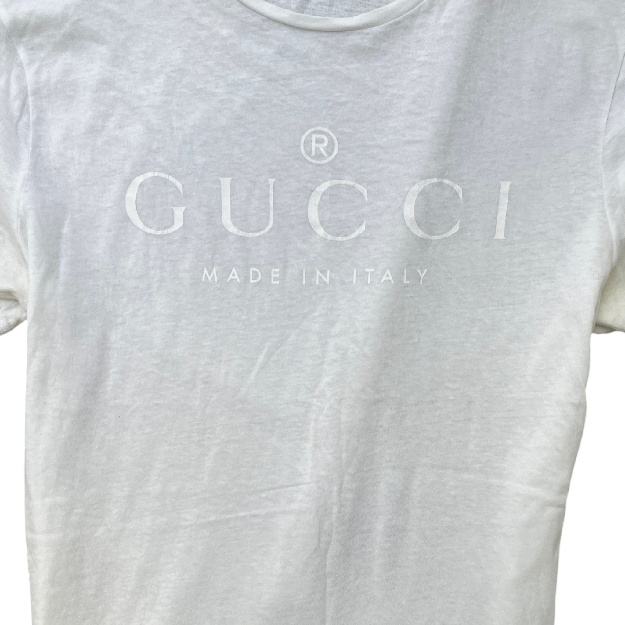 Men's Logo Print T-Shirt White Size L