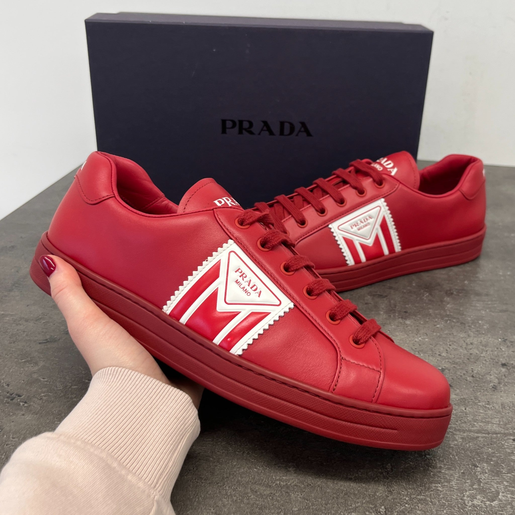 Men's Downtown Low Trainers Red Size EU 42 / UK 8