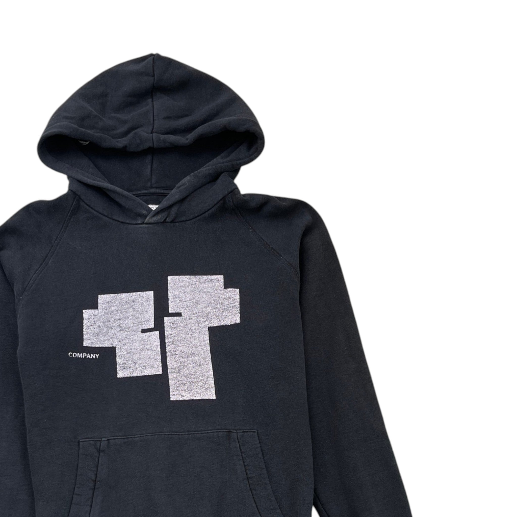 Men's Logo Print Hoodie Black Size L