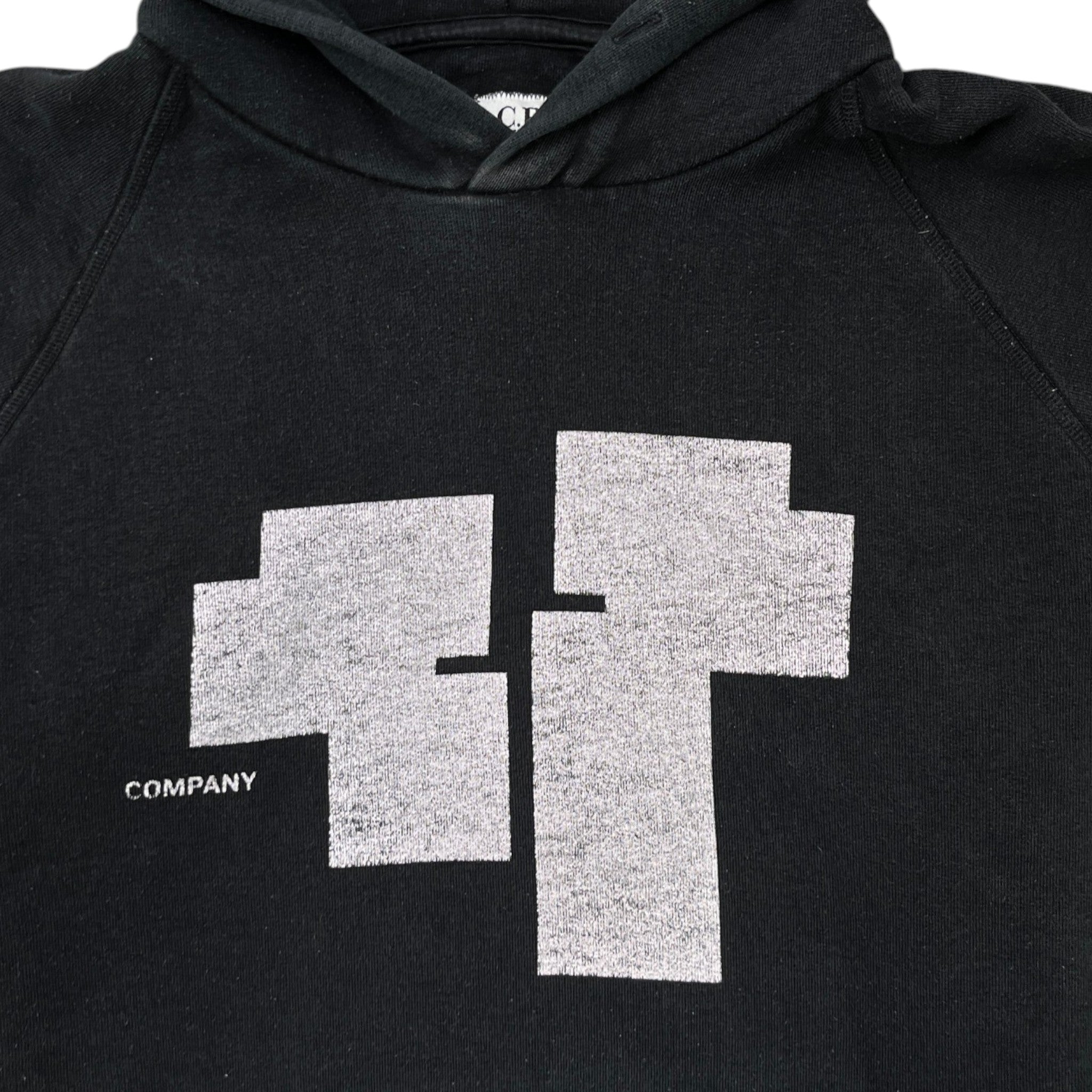 Men's Logo Print Hoodie Black Size L