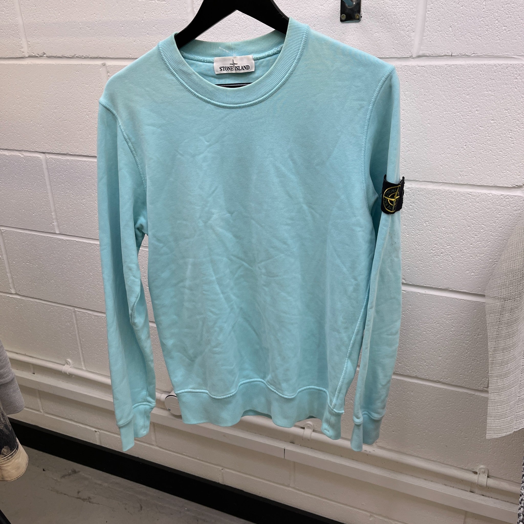 Men's Applique Logo Sweatshirt Blue Size S