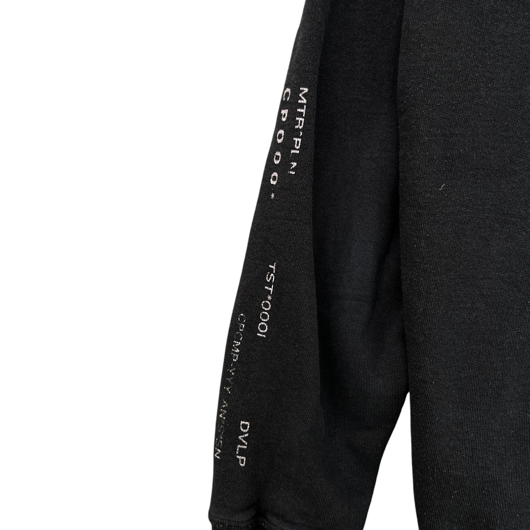 Men's Logo Print Hoodie Black Size L