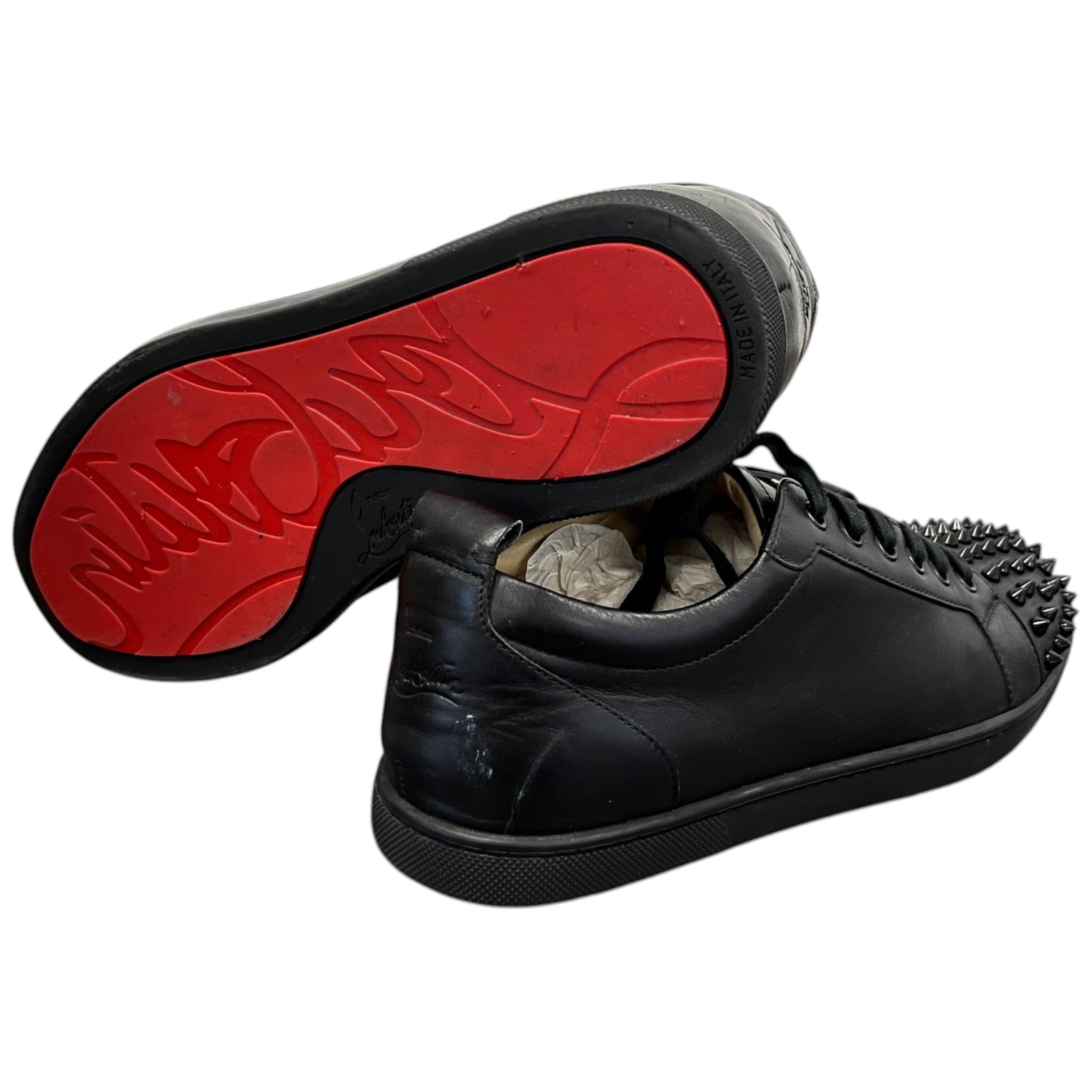 Men's Junior Spikes Low Trainers Black Size EU 40 / UK 6