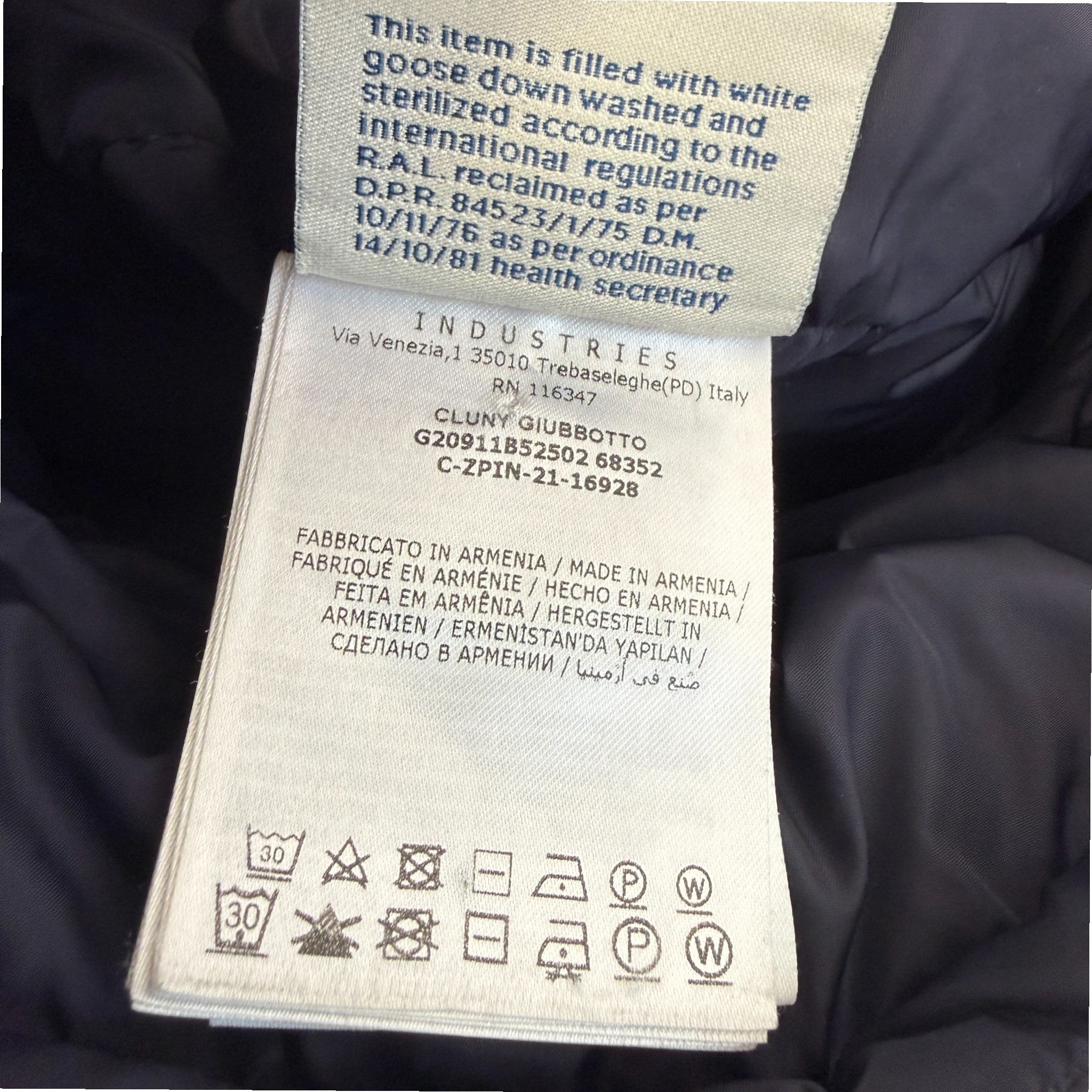 Men's Cluny Down Jacket Navy Size 4 / XL