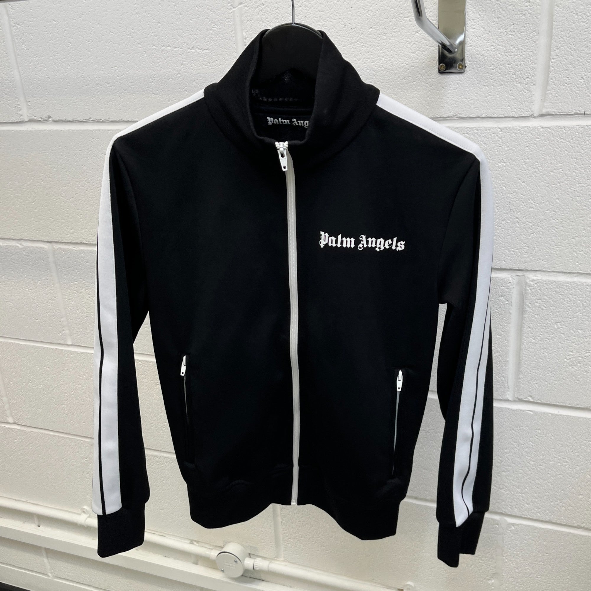 Men's Logo Print Track Jacket Black Size S