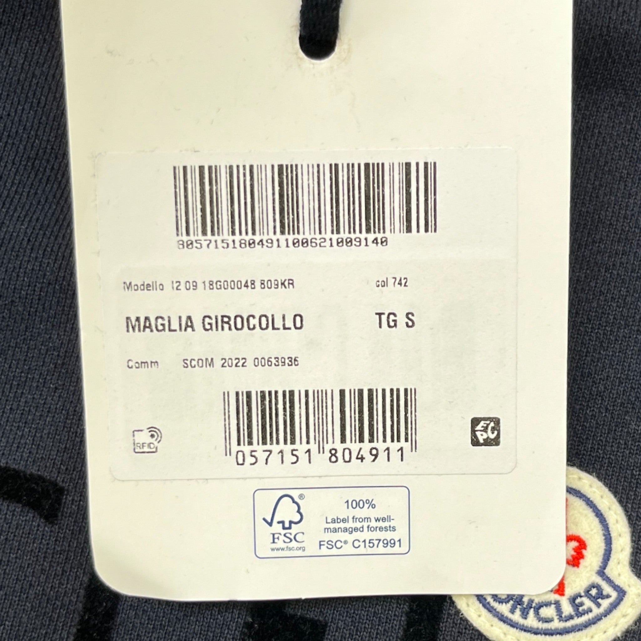 Men's Maglia Sweatshirt Navy Size S