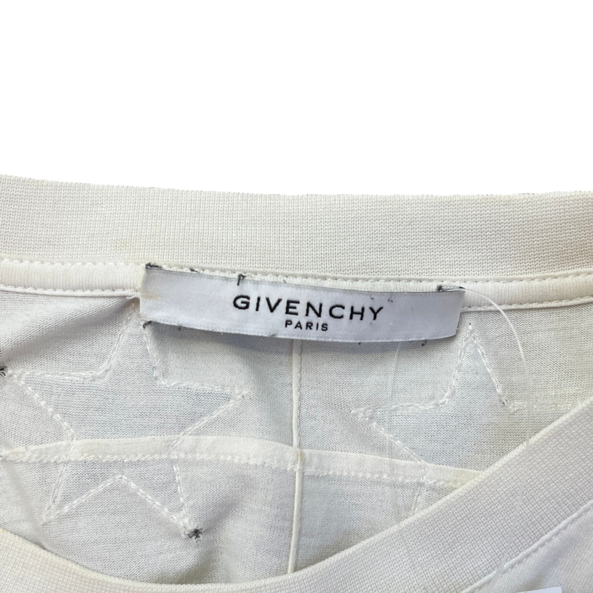 Men's Star Patch T-Shirt White Size XL