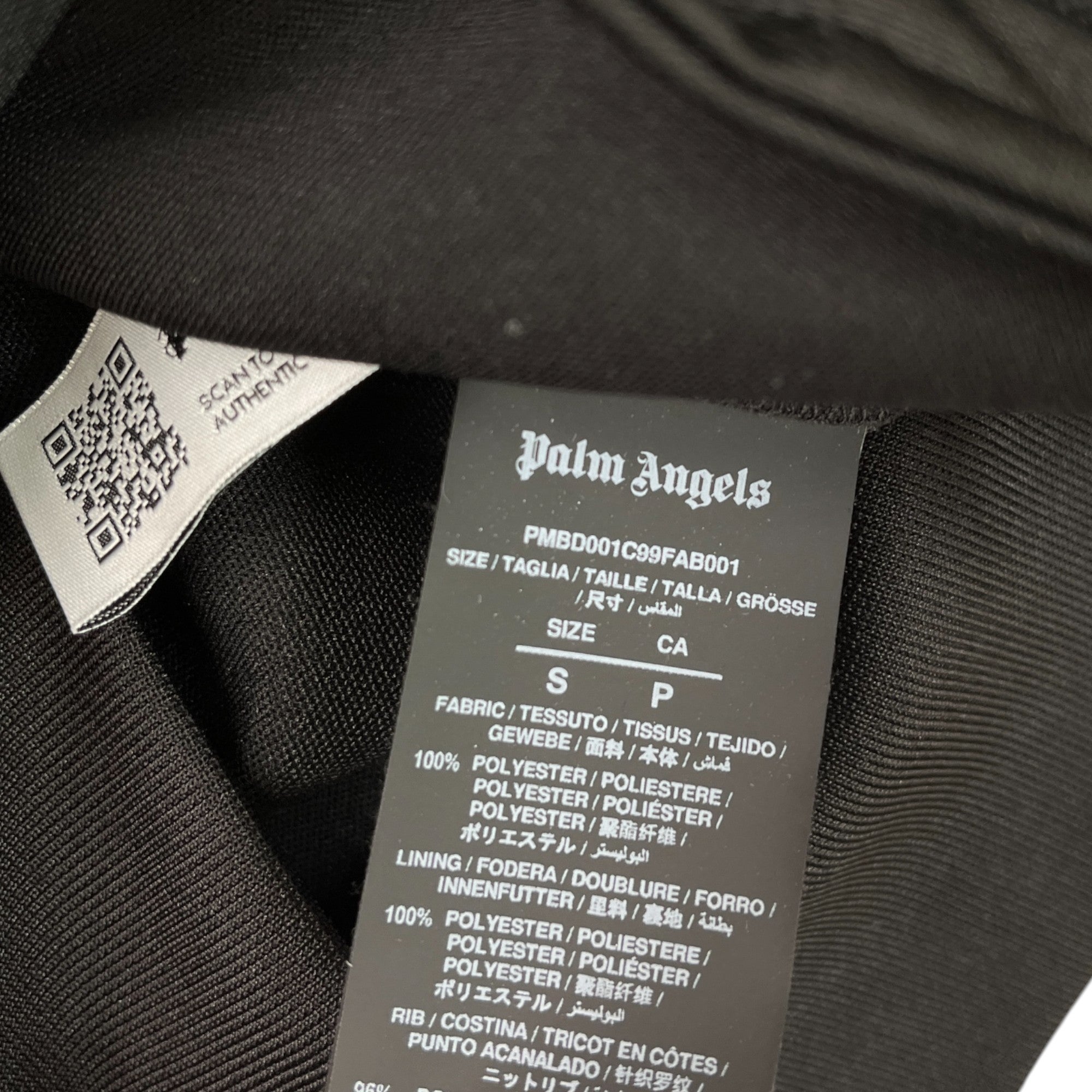 Men's Logo Print Track Jacket Black Size S