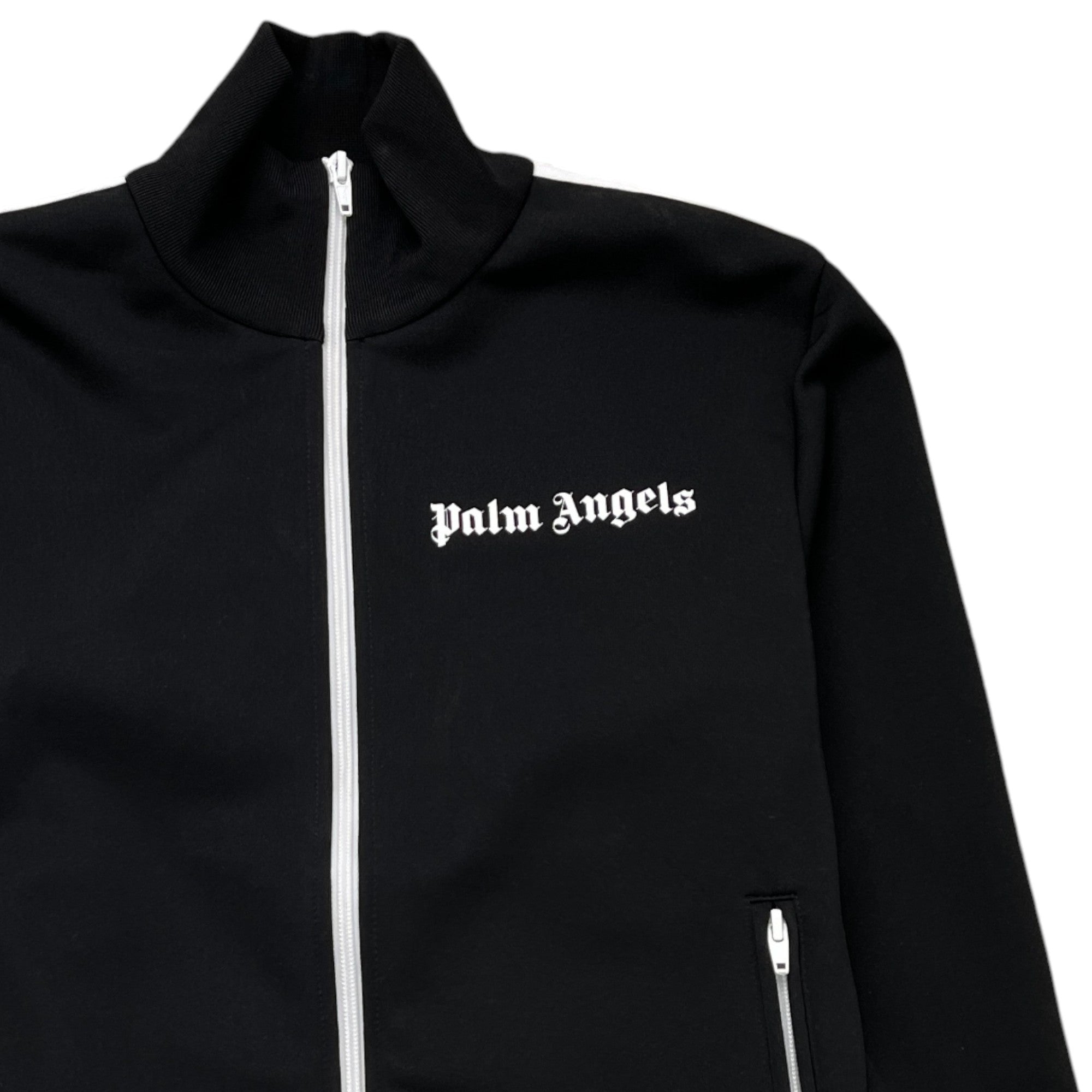 Men's Logo Print Track Jacket Black Size S