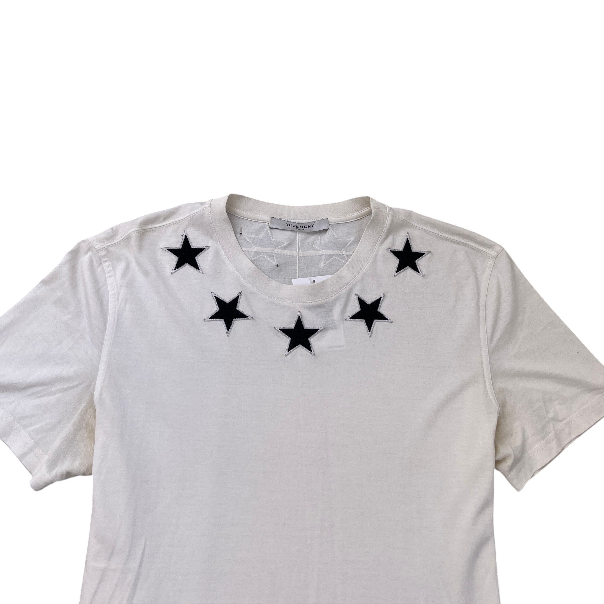 Men's Star Patch T-Shirt White Size XL
