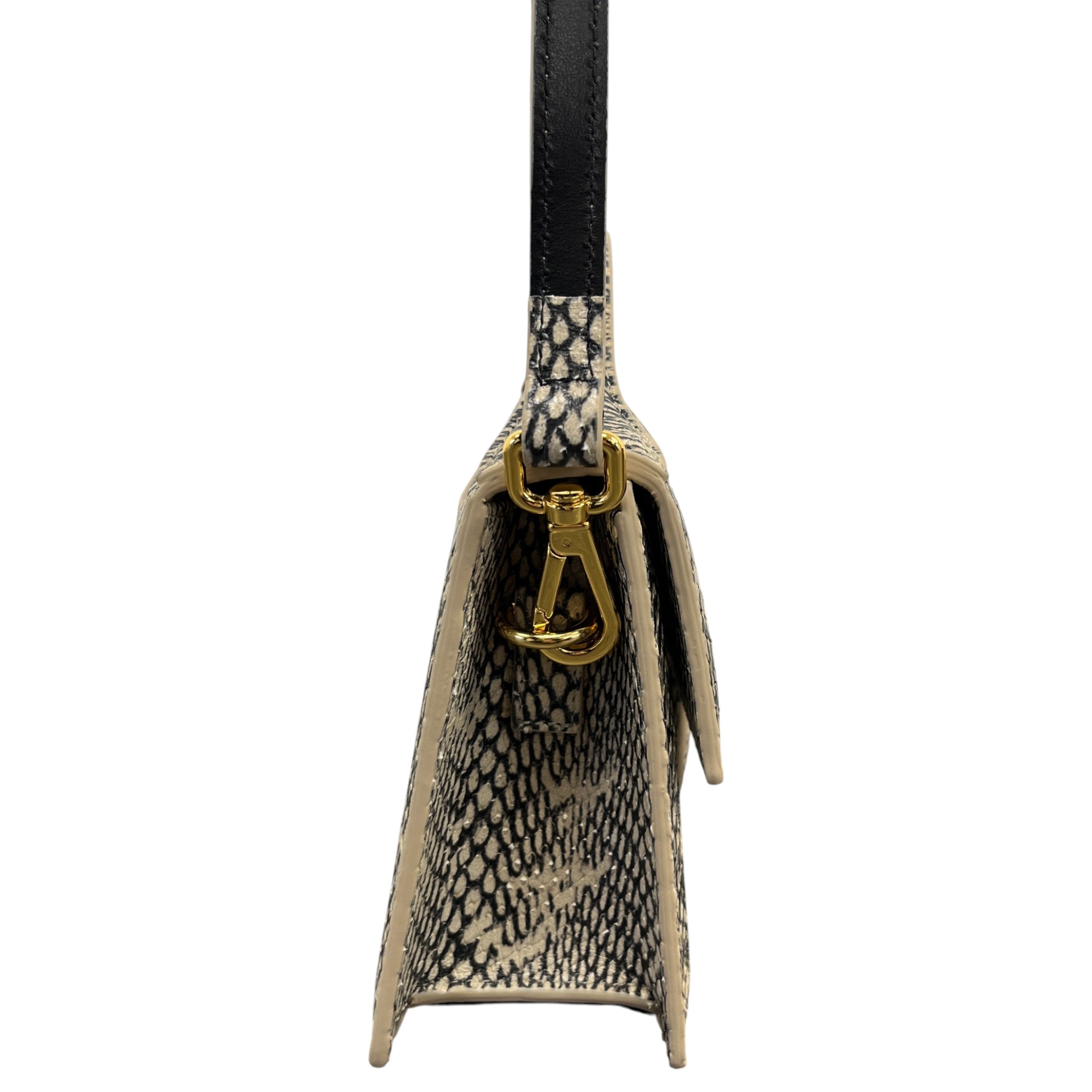 Women's The Large Bambino Snake Skin Effect Bag Beige