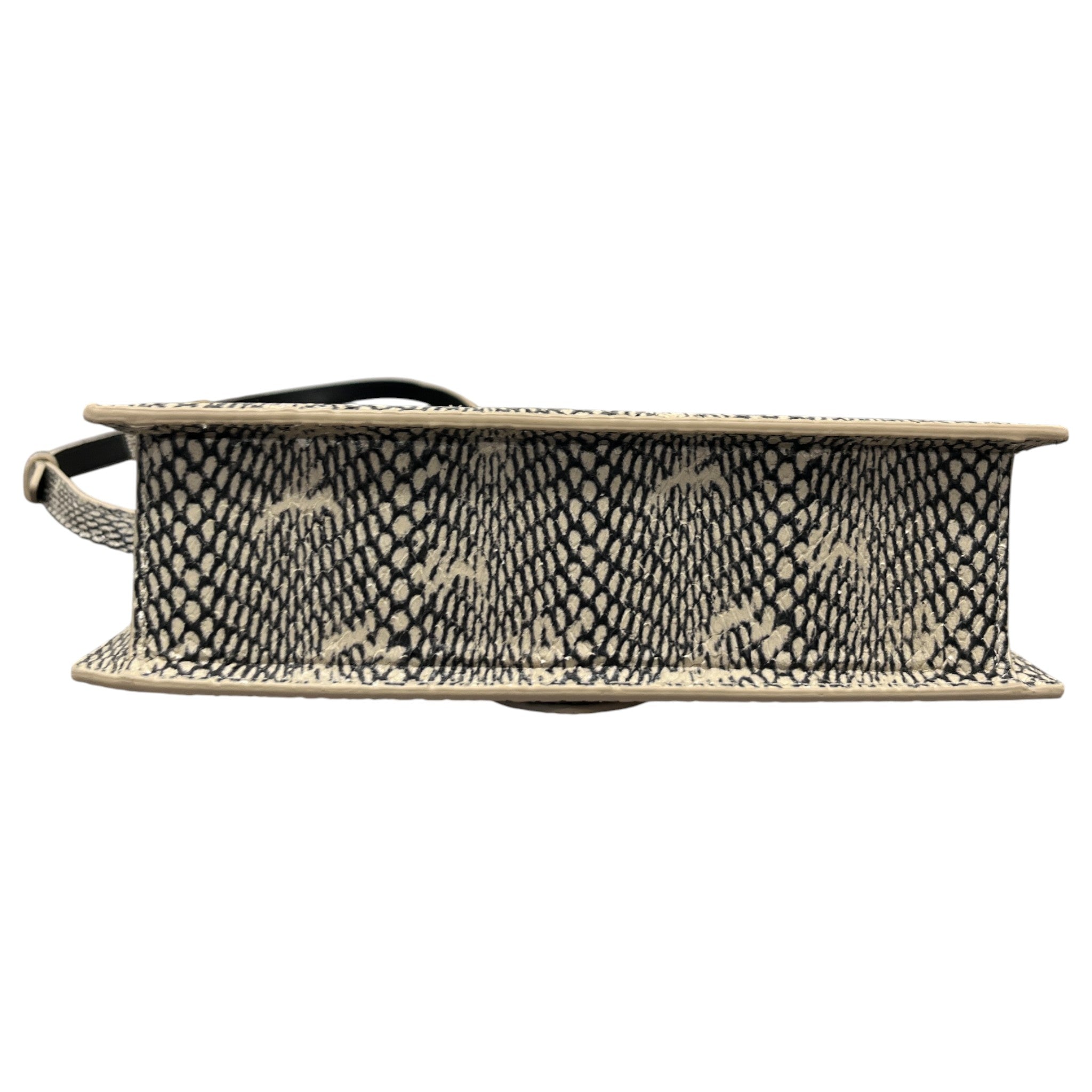 Women's The Large Bambino Snake Skin Effect Bag Beige