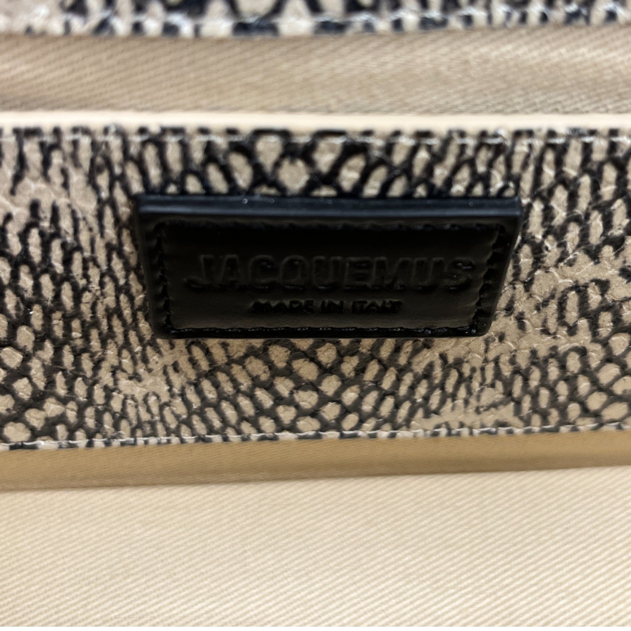 Women's The Large Bambino Snake Skin Effect Bag Beige