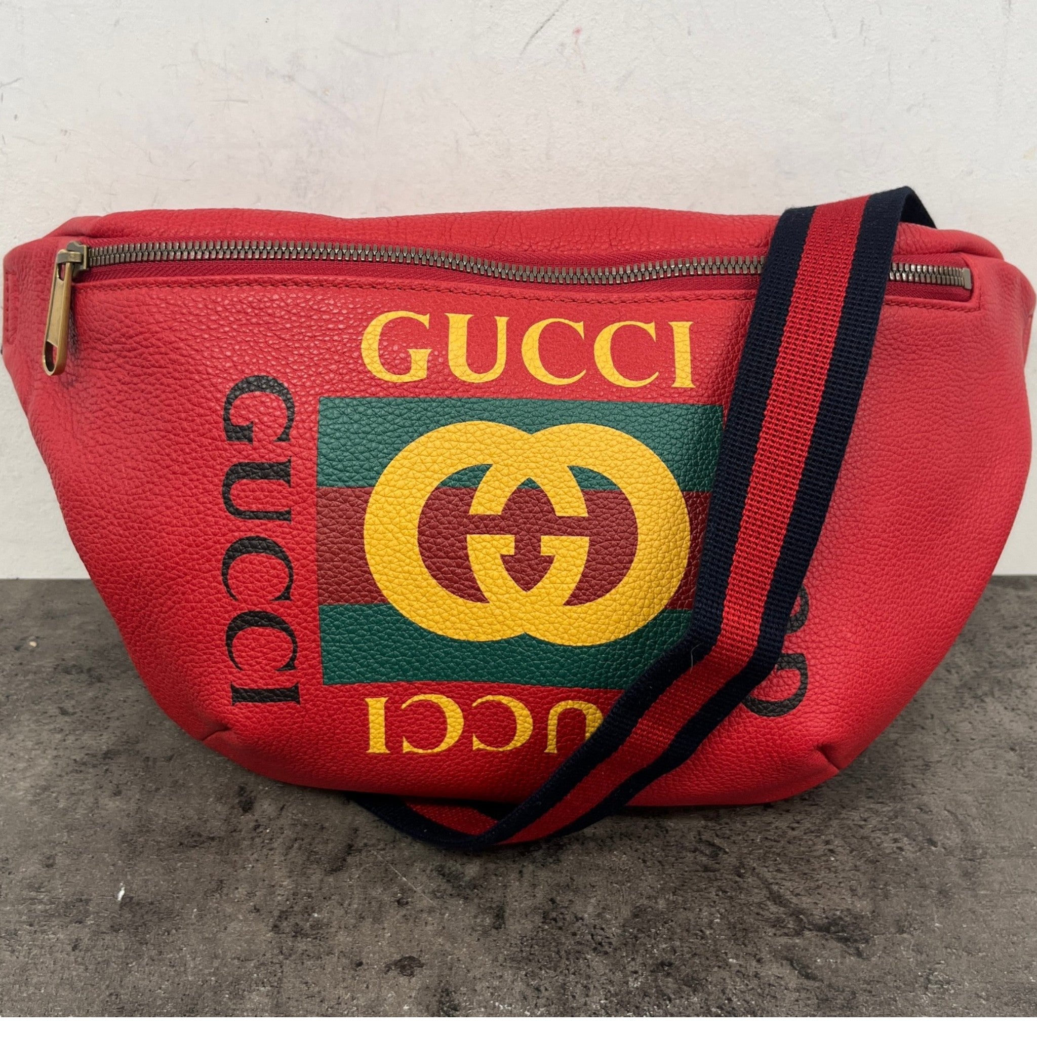 Women's Logo Print Belt Bag Red