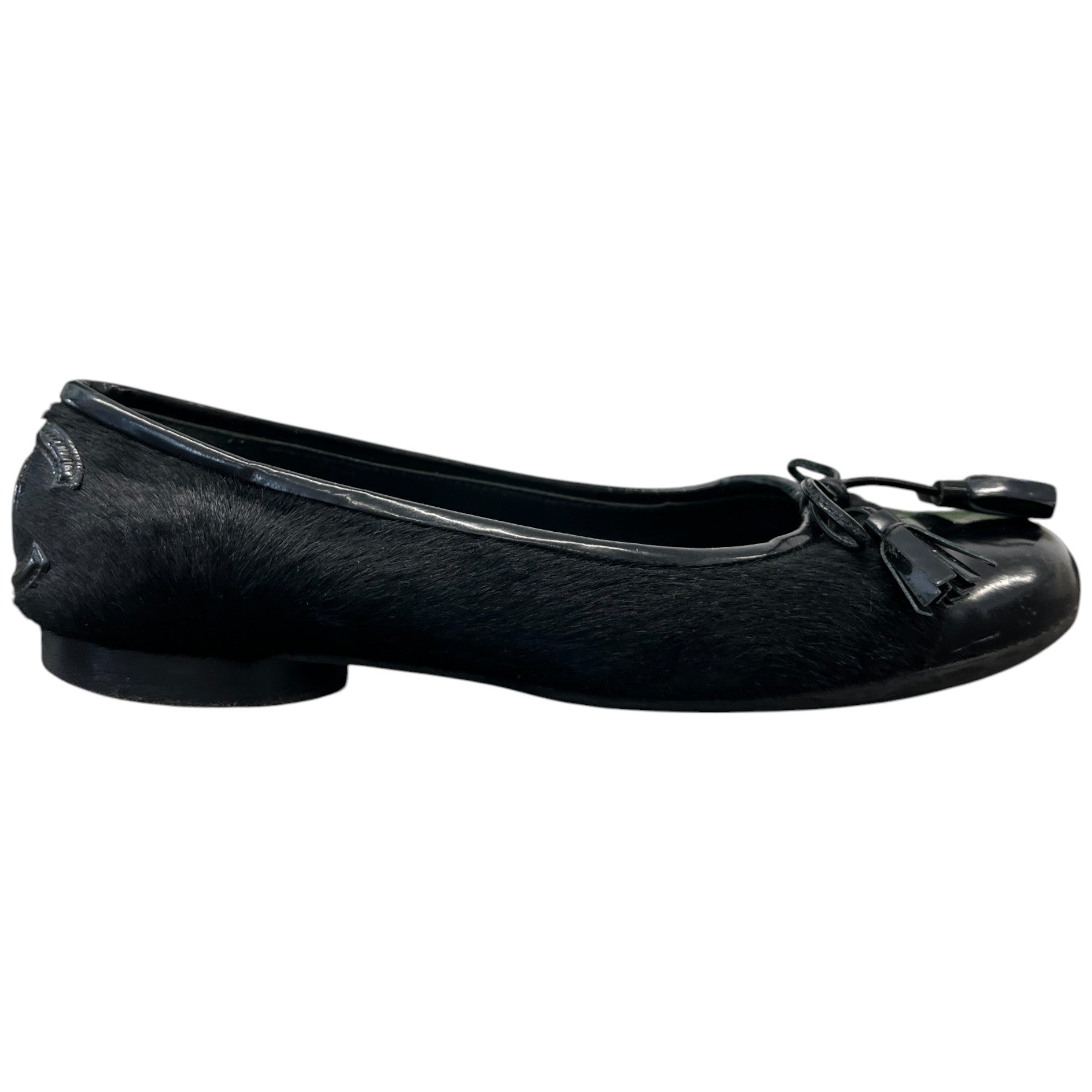 Women's Pony Hair Cc Logo Mules Black Size EU 34 / UK 1