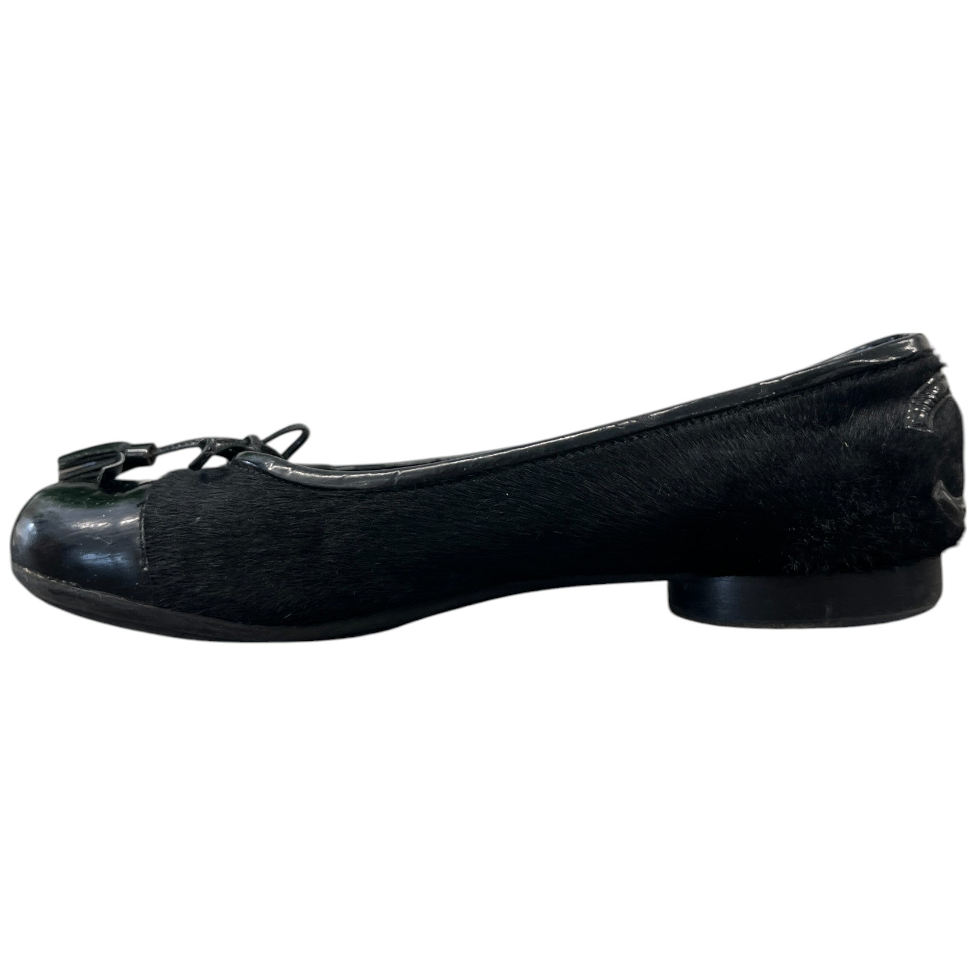 Women's Pony Hair Cc Logo Mules Black Size EU 34 / UK 1