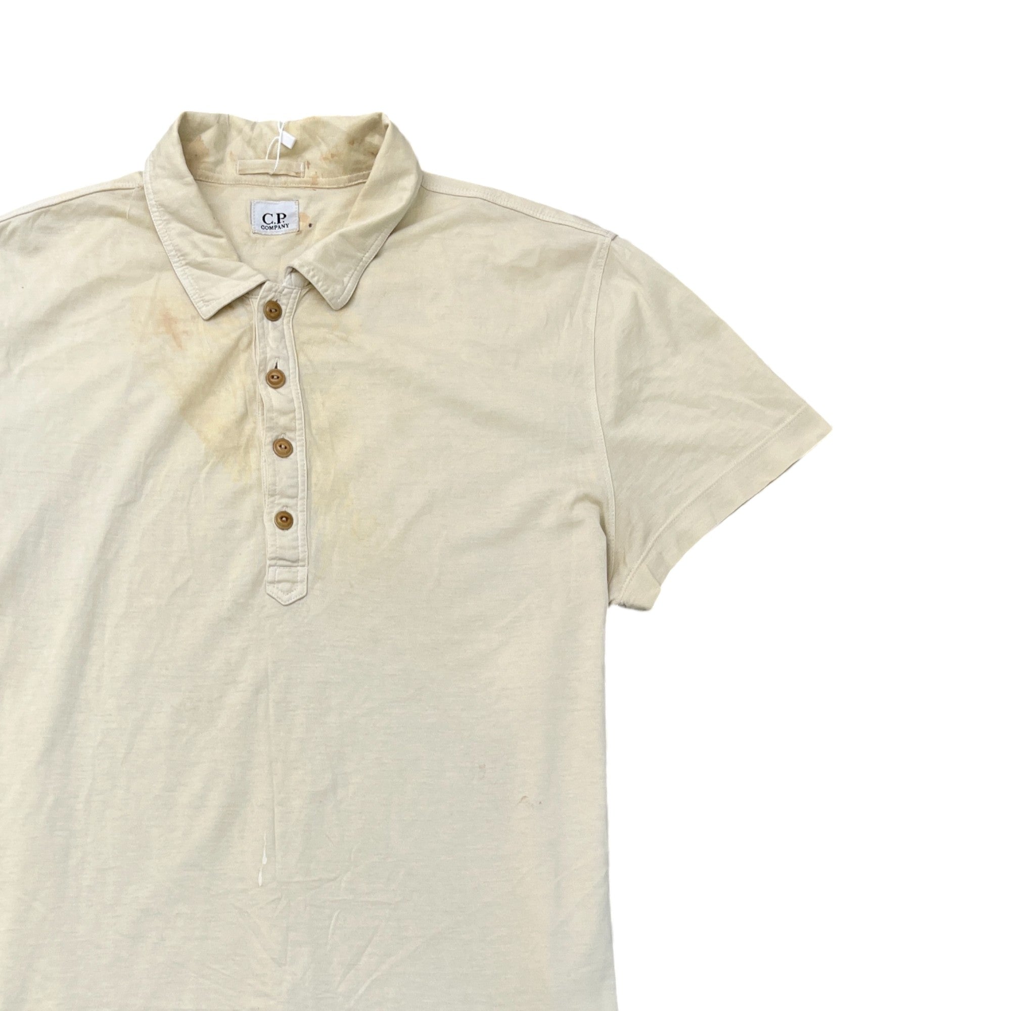 Men's Plain Polo Shirt Yellow Size XL