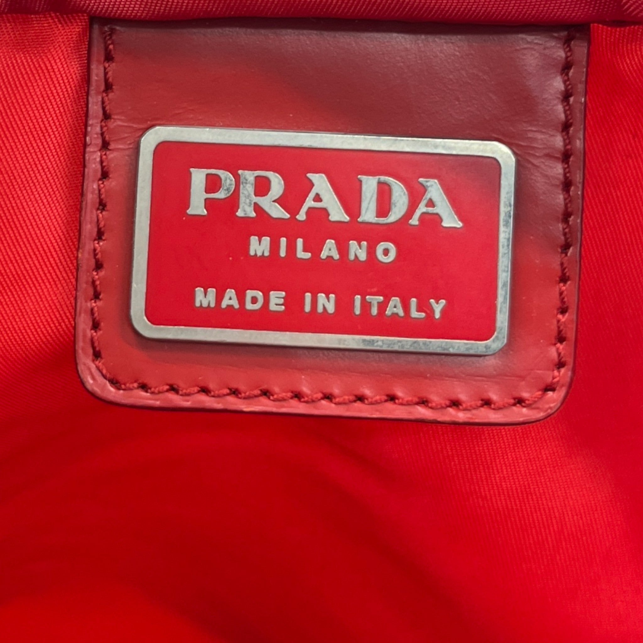 Men's Plaque Logo Bag Red