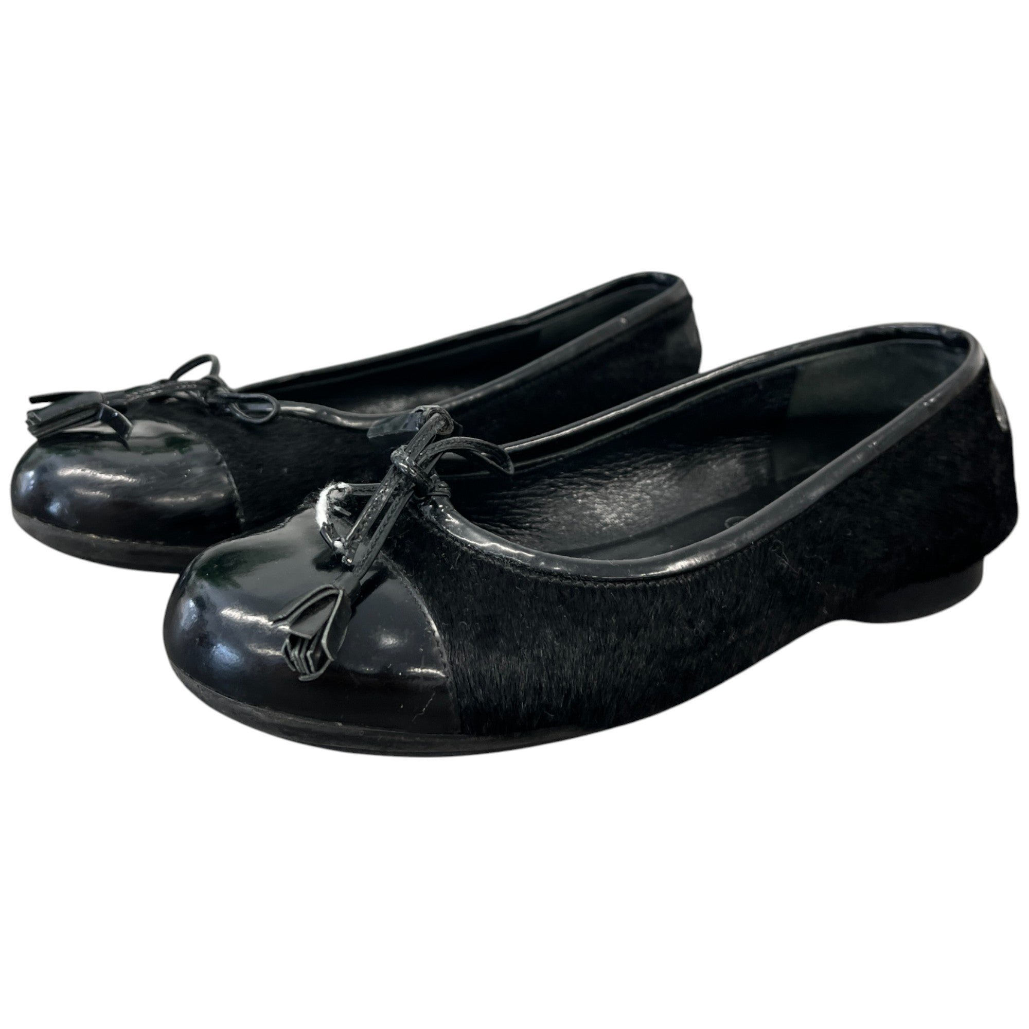 Women's Pony Hair Cc Logo Mules Black Size EU 34 / UK 1