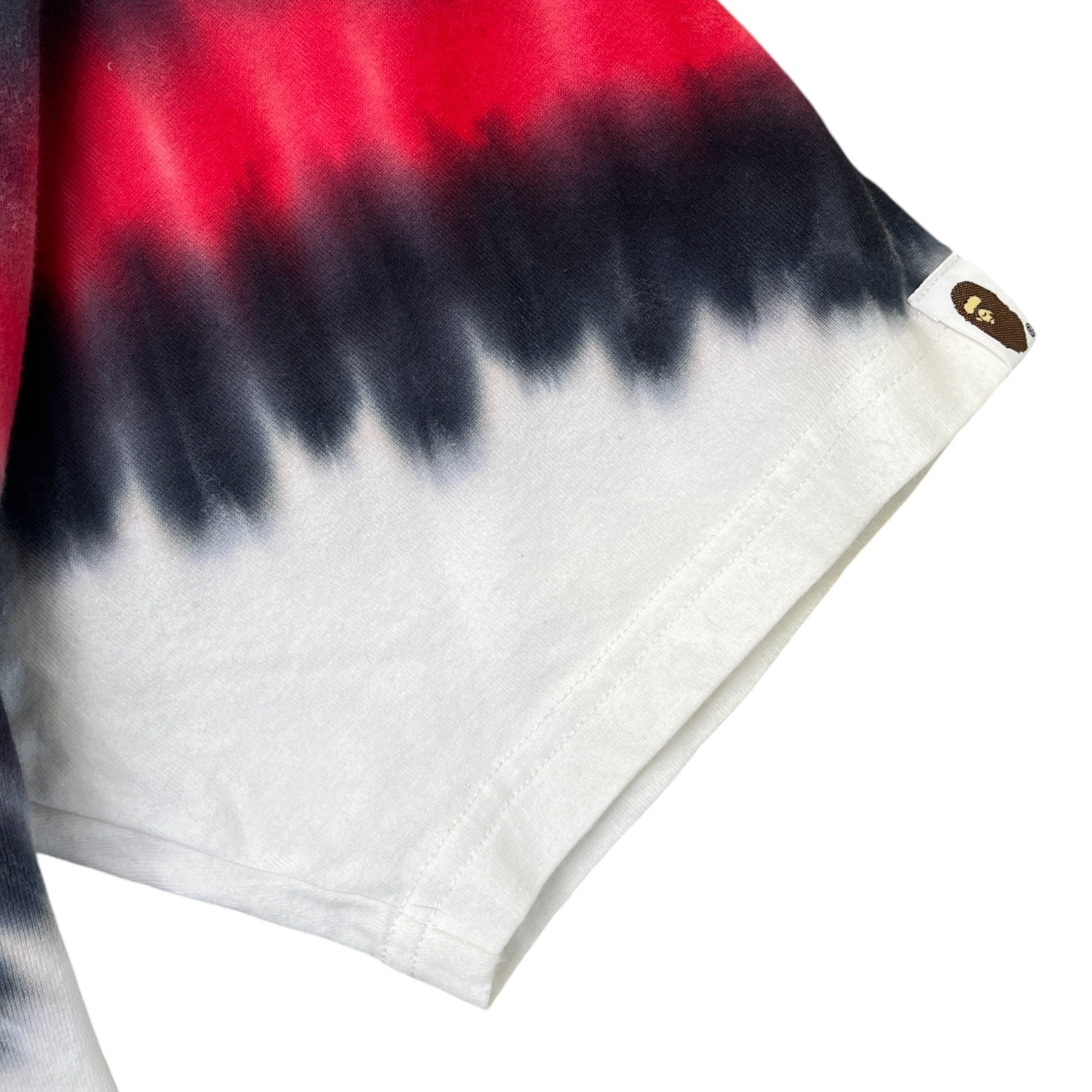 Men's Curved Logo Tie Dye T-Shirt Black Size M