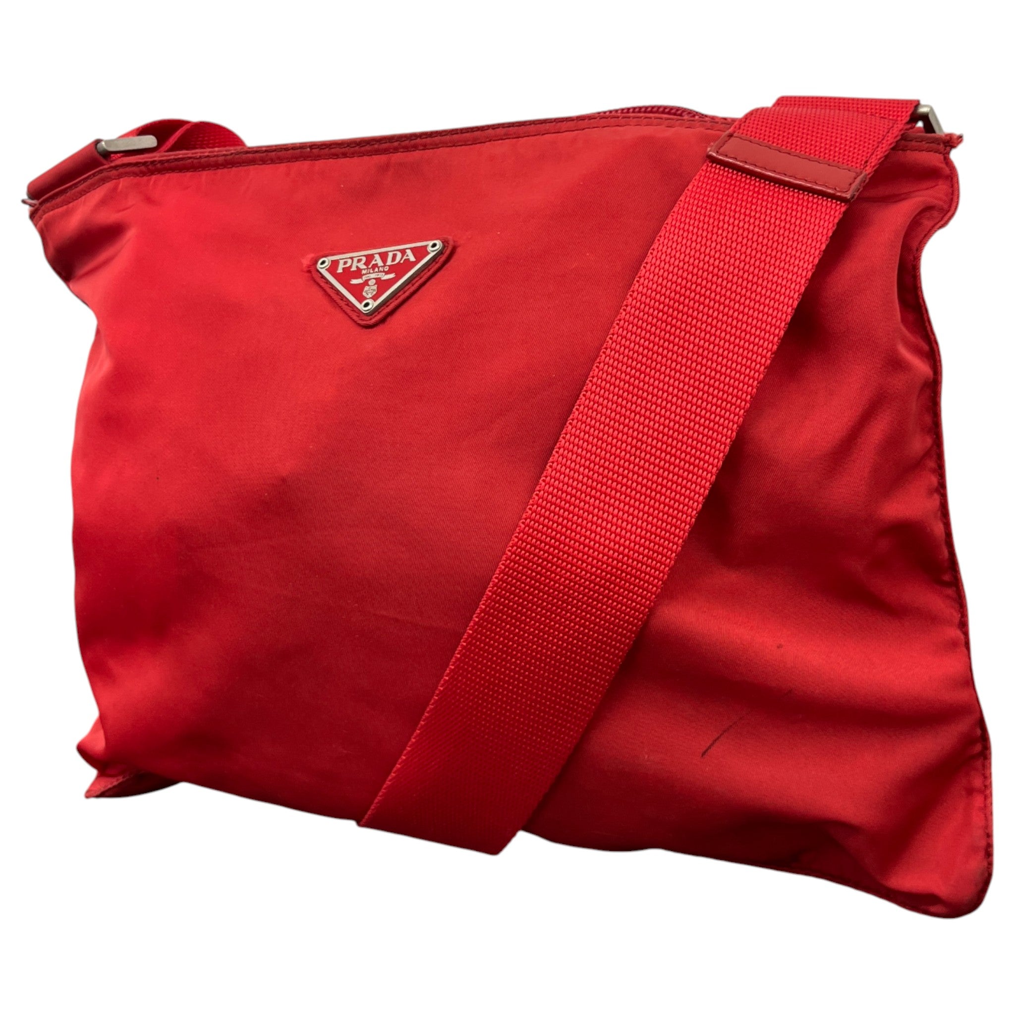 Men's Plaque Logo Bag Red