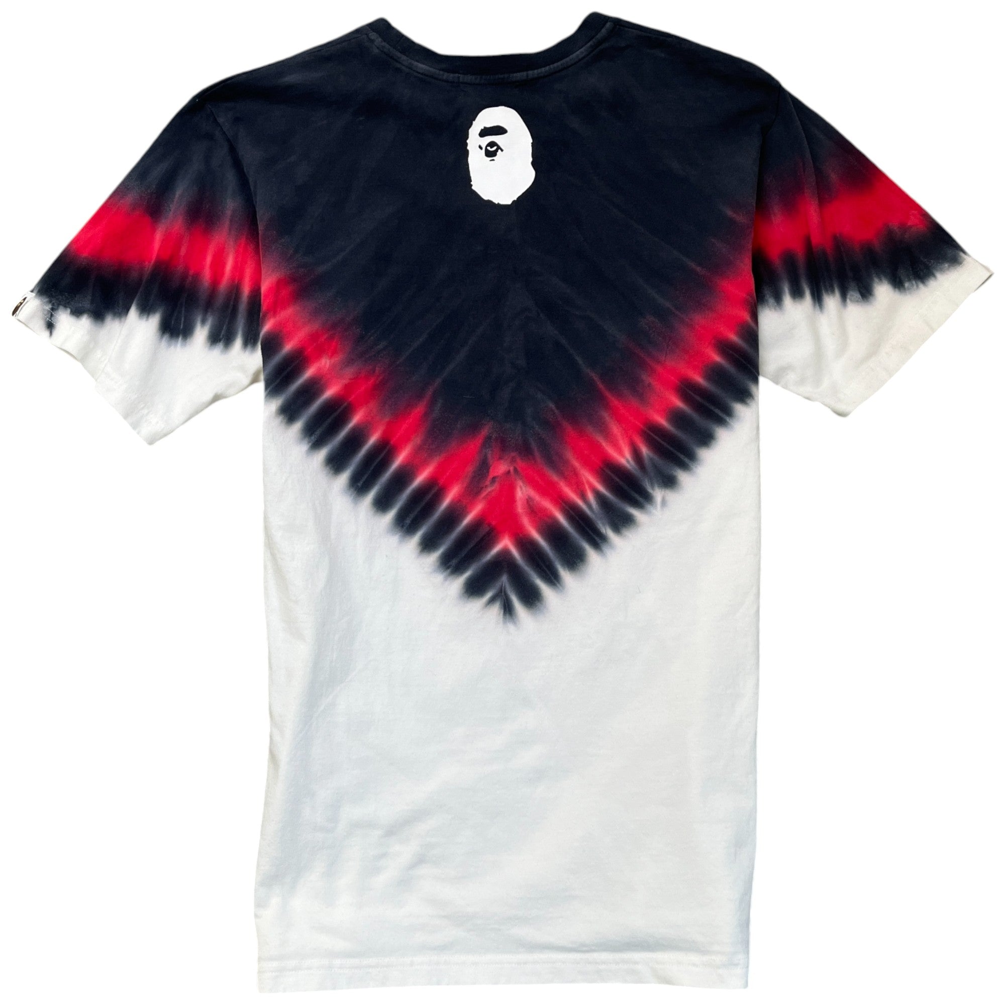 Men's Curved Logo Tie Dye T-Shirt Black Size M