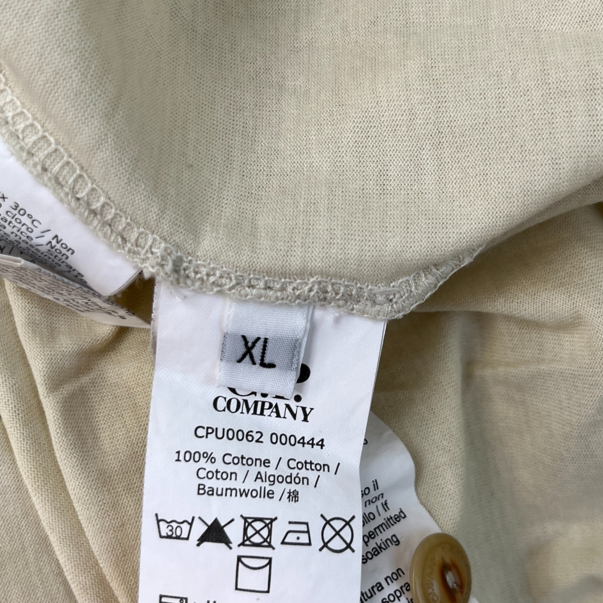 Men's Plain Polo Shirt Yellow Size XL