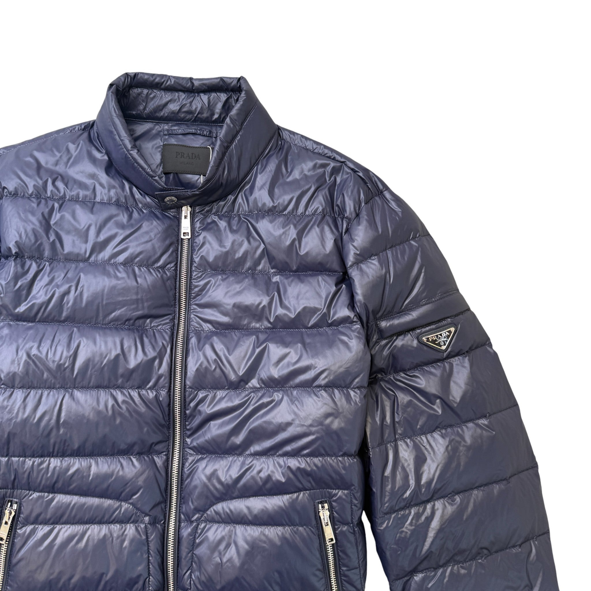 Men's Plaque Logo Jacket Navy Size IT 58 / XXXXL