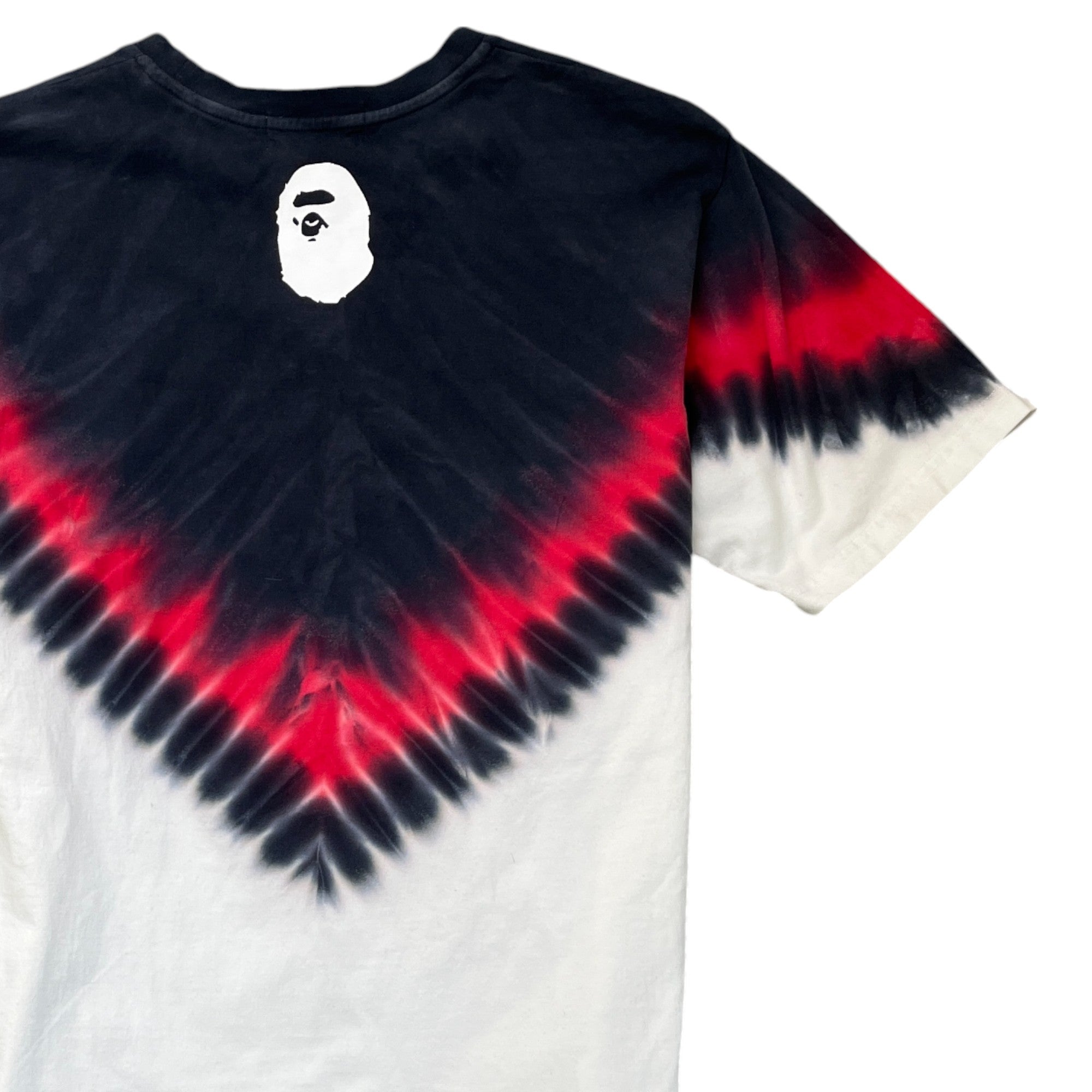 Men's Curved Logo Tie Dye T-Shirt Black Size M