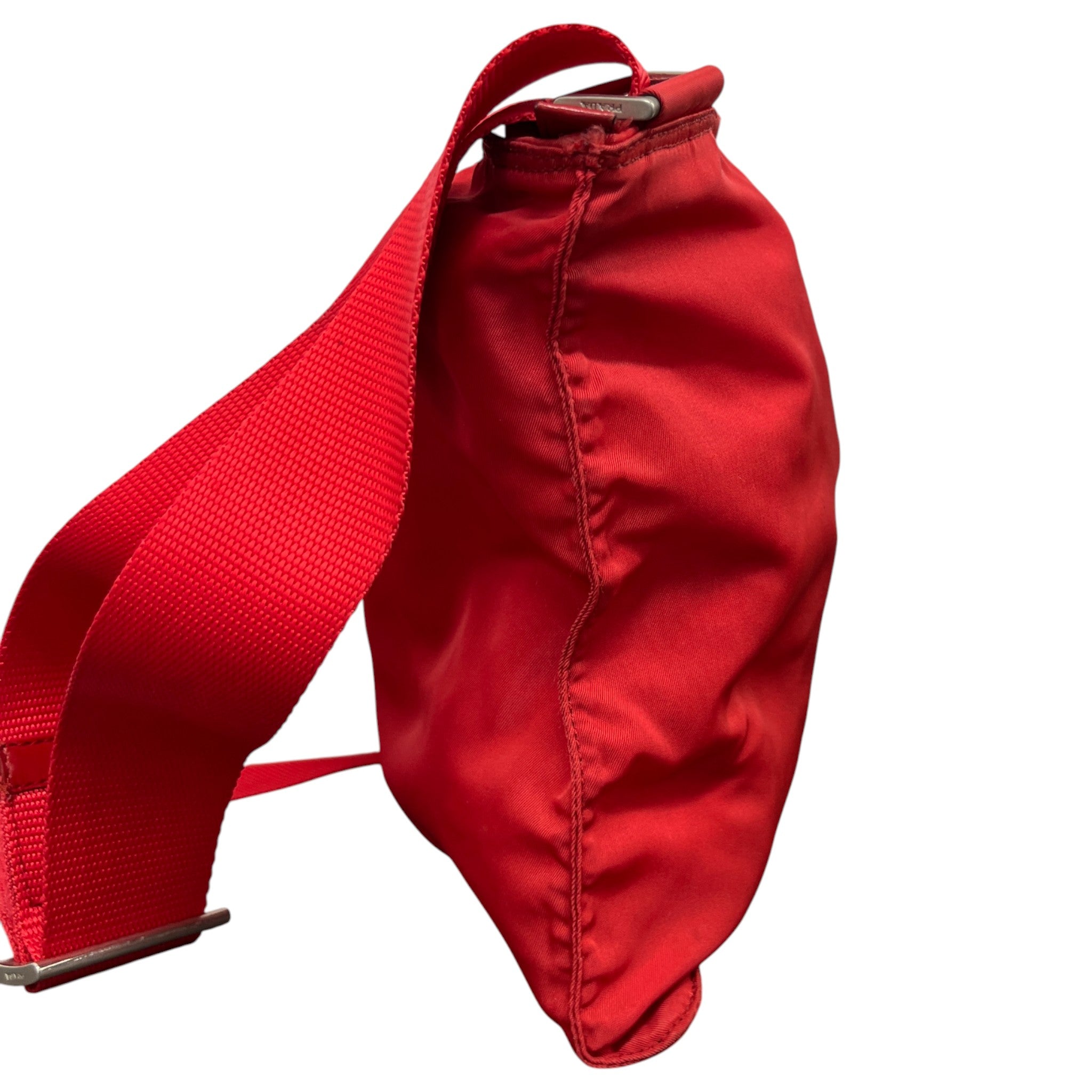 Men's Plaque Logo Bag Red