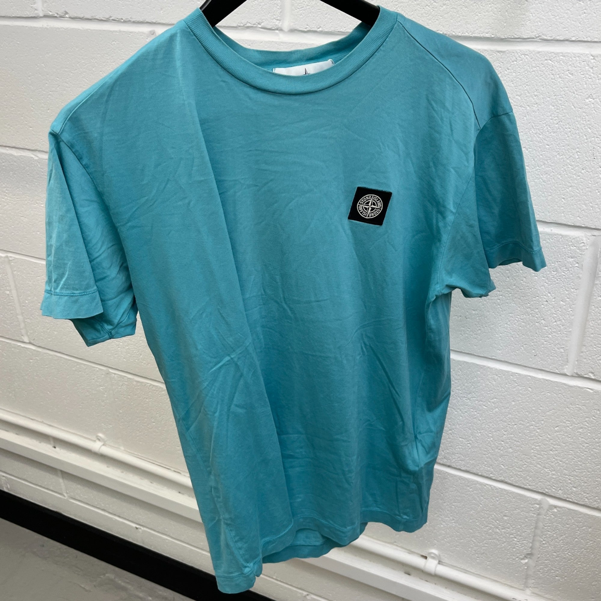 Men's Patch Logo T-Shirt Blue Size M