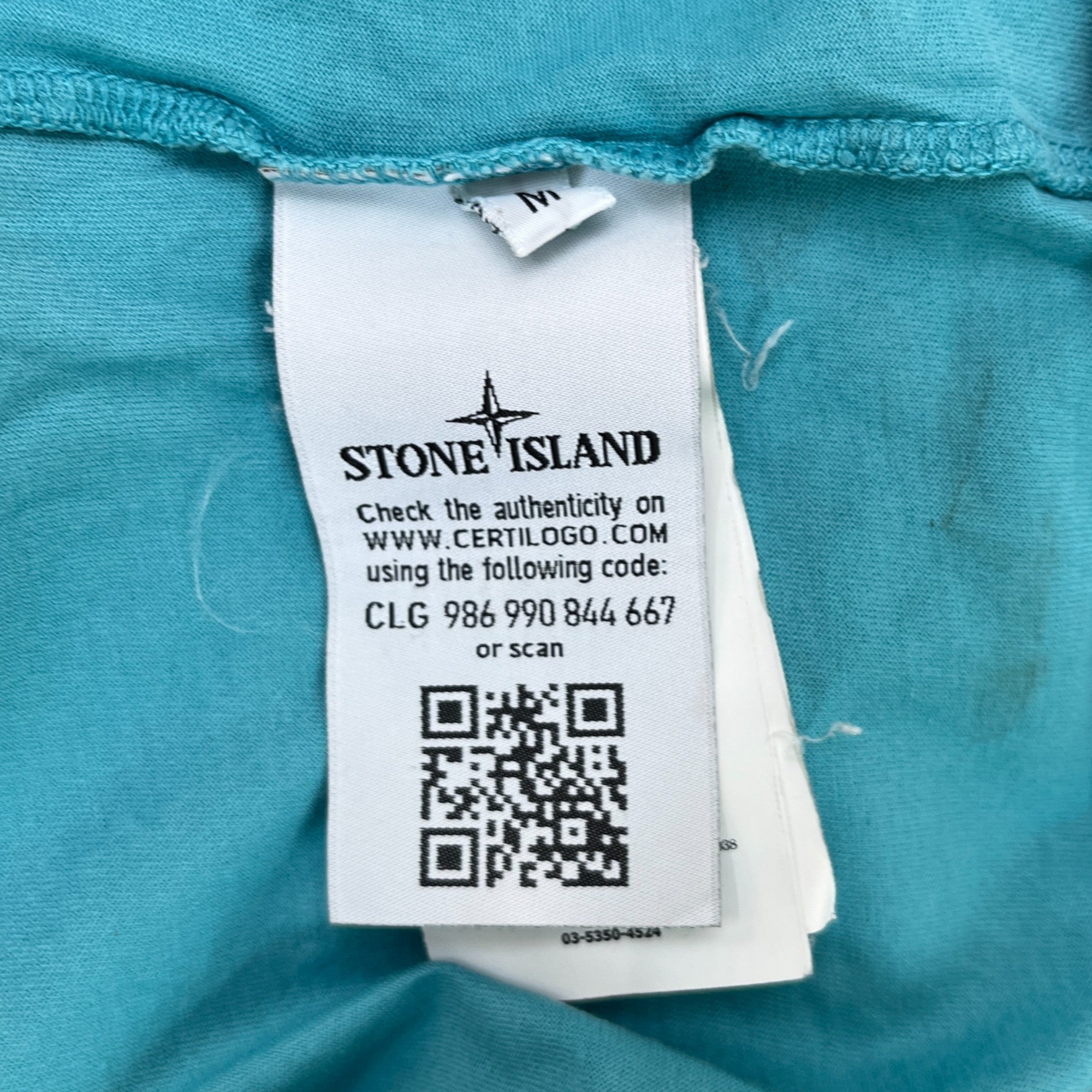 Men's Patch Logo T-Shirt Blue Size M