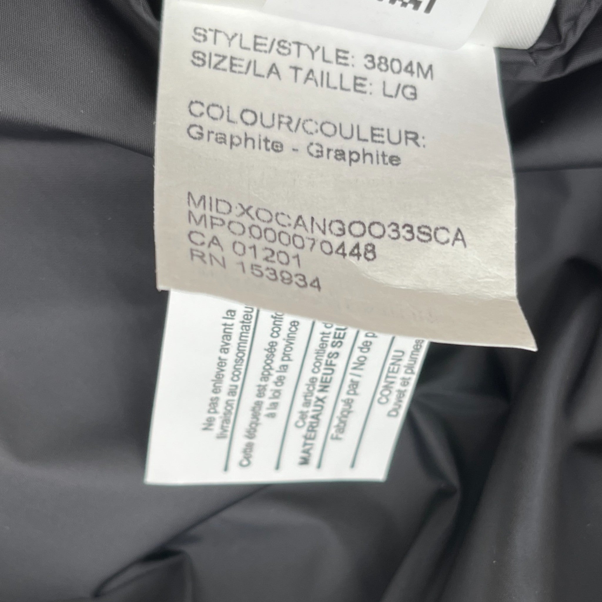 Men's Macmillan Down Jacket Grey Size L