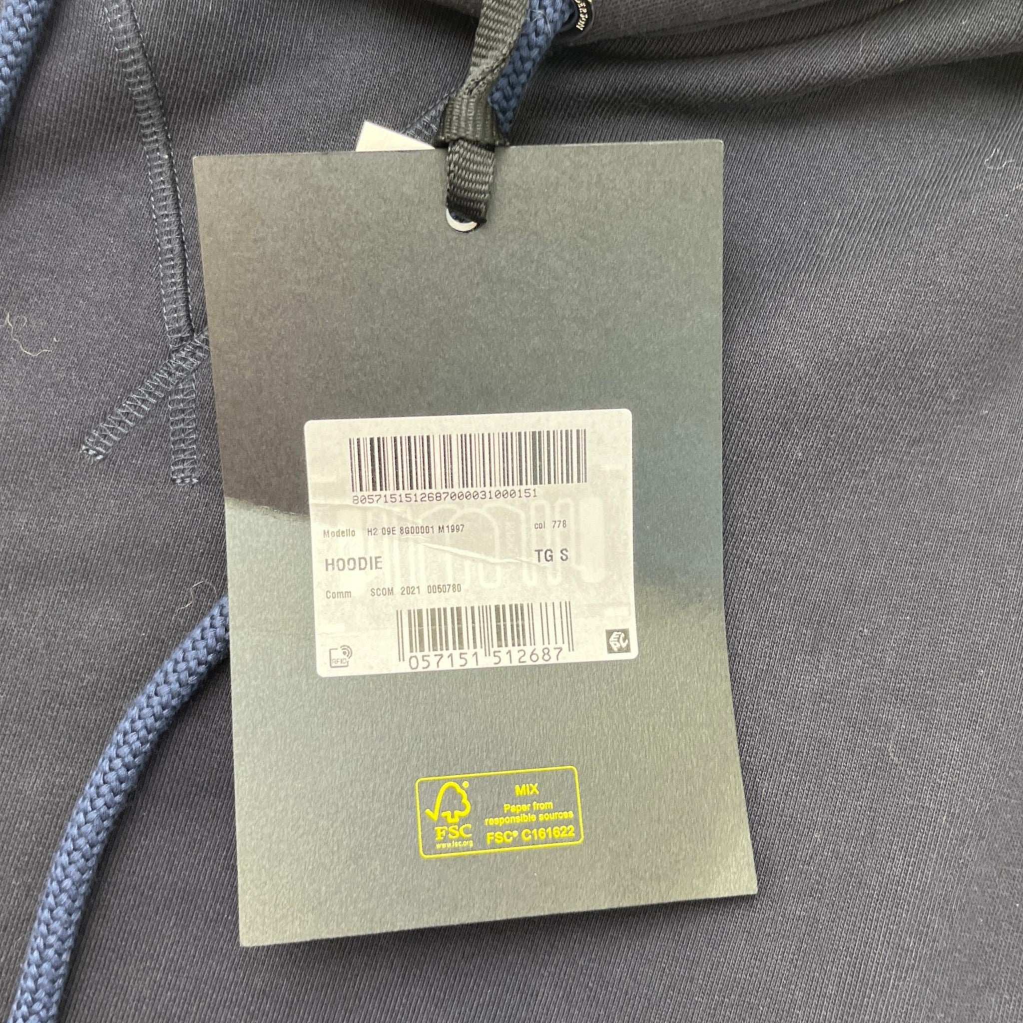 Men's X Jw Anderson Hoodie Navy Size S