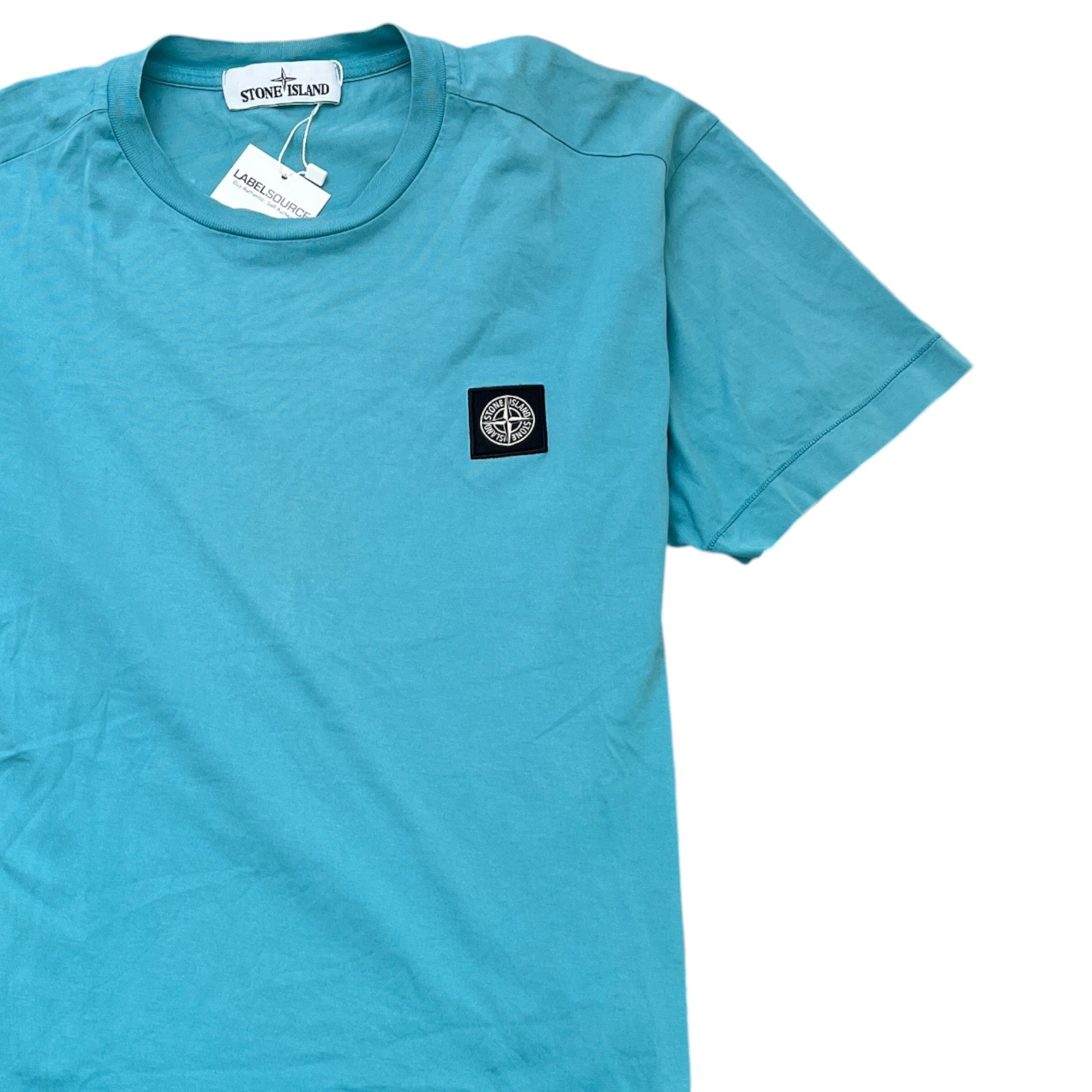 Men's Patch Logo T-Shirt Blue Size M