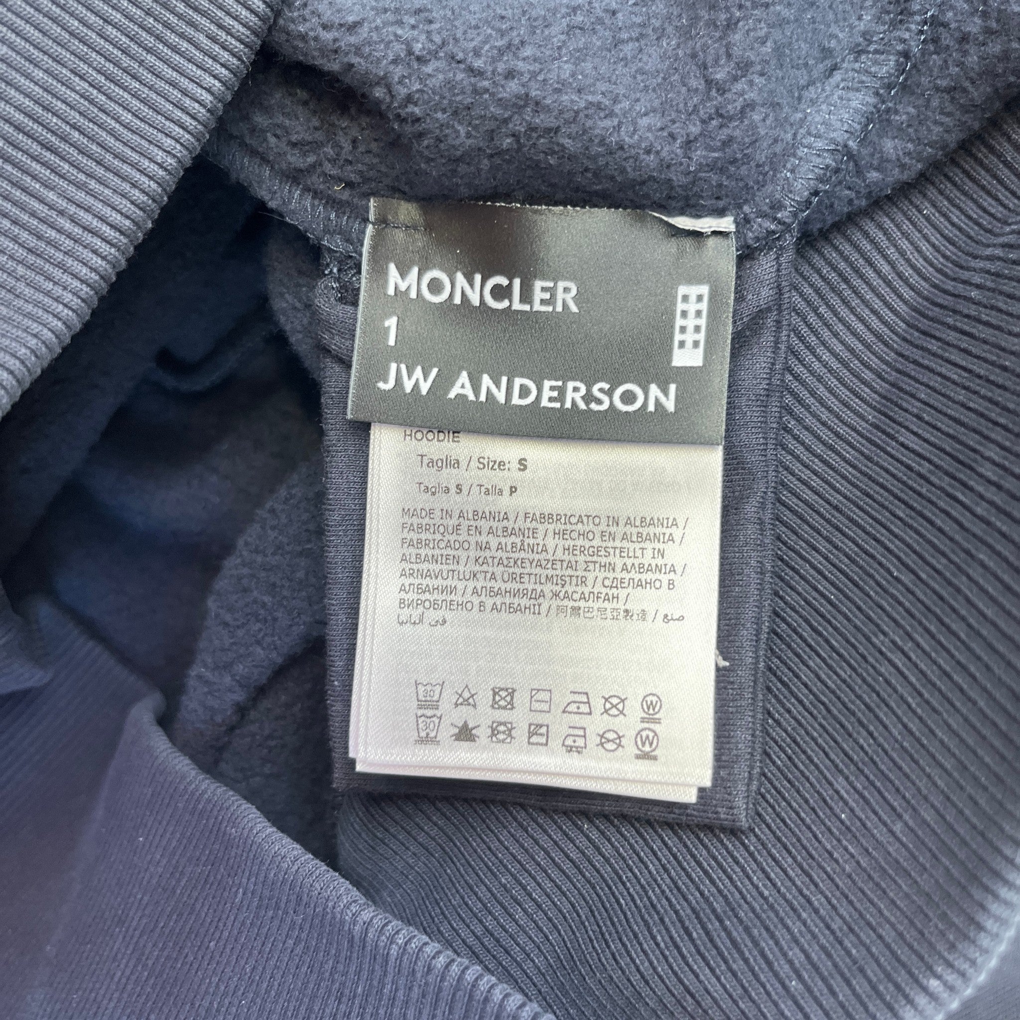 Men's X Jw Anderson Hoodie Navy Size S