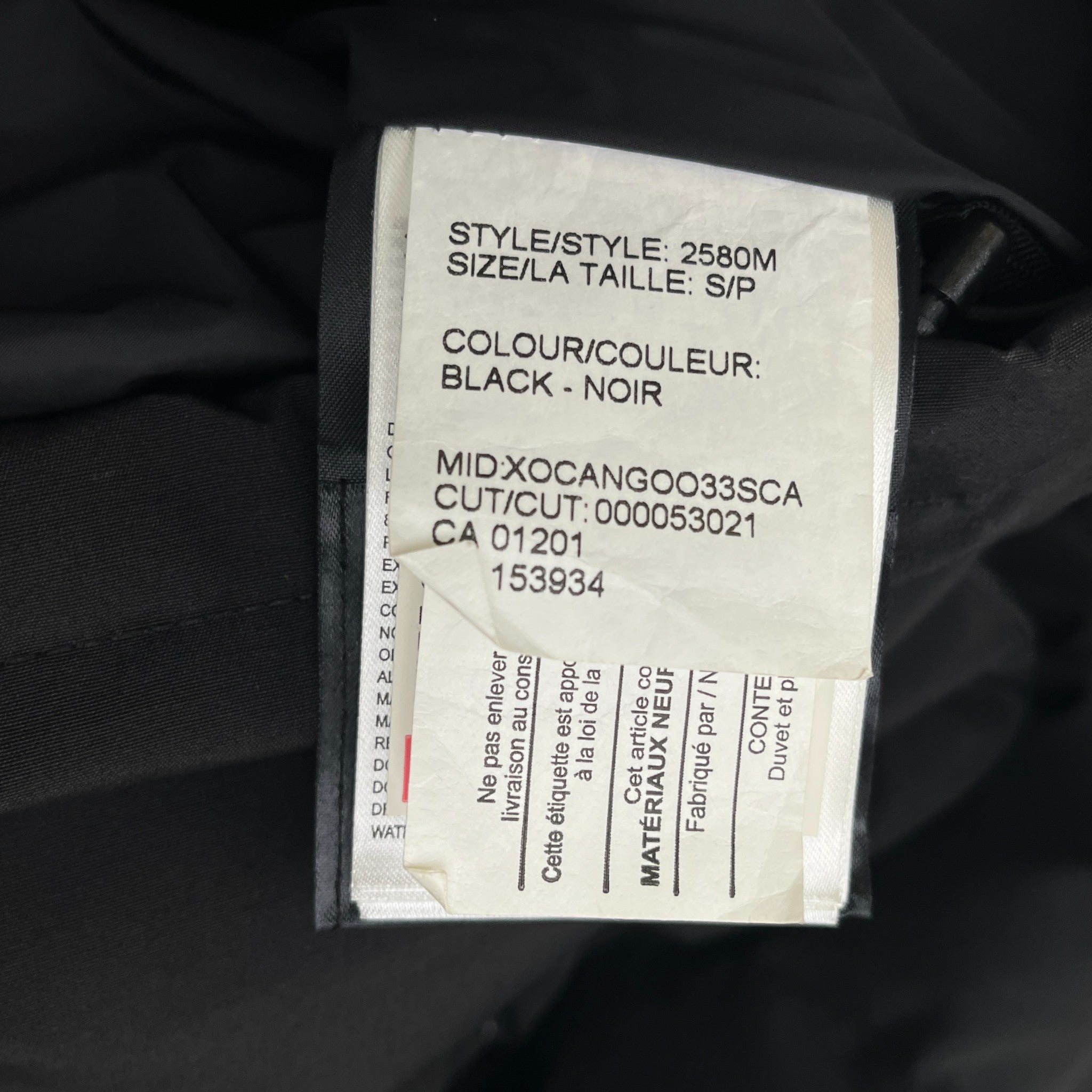 Men's Emory Parka Down Jacket Black Size S