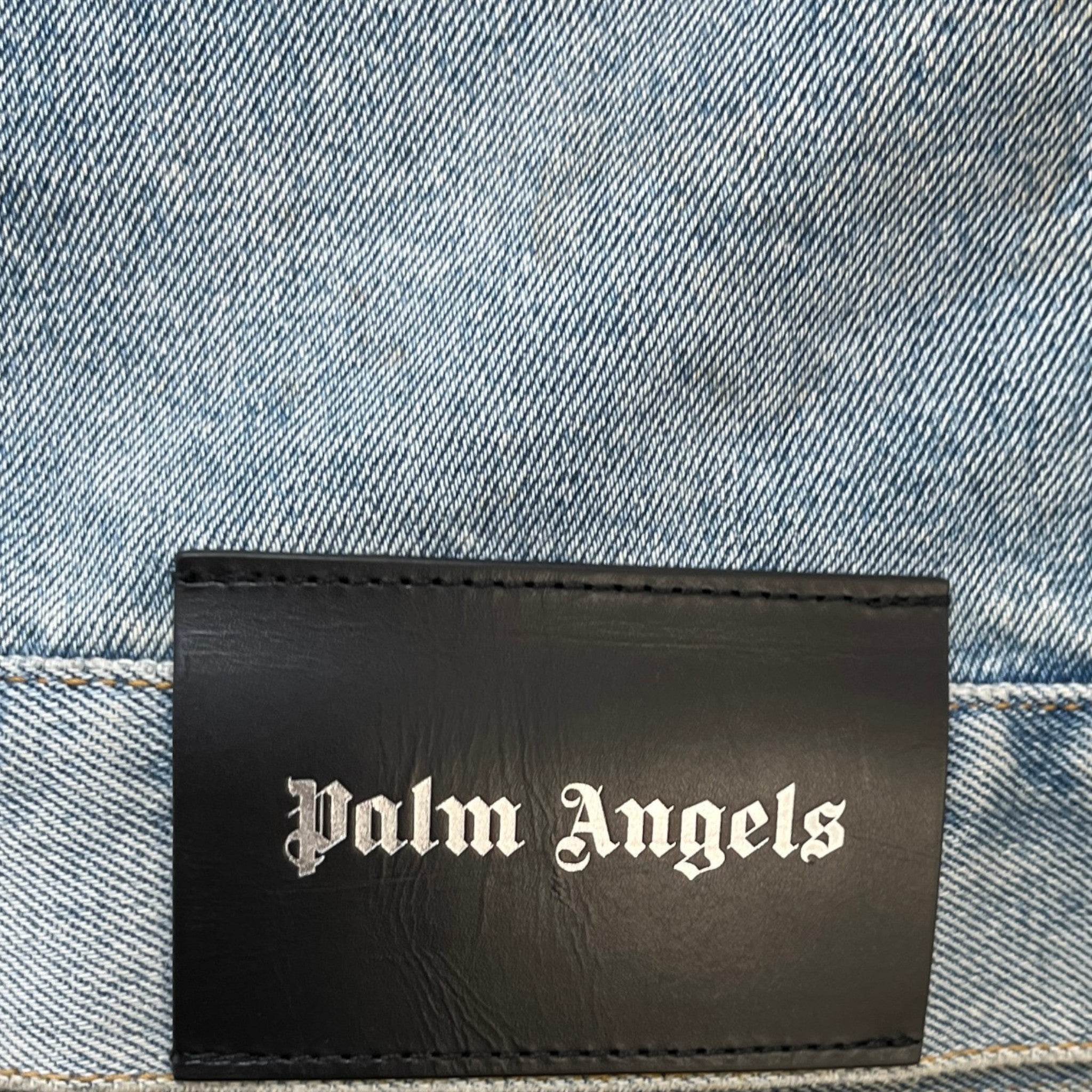 Men's Logo Denim Jacket Blue Size S