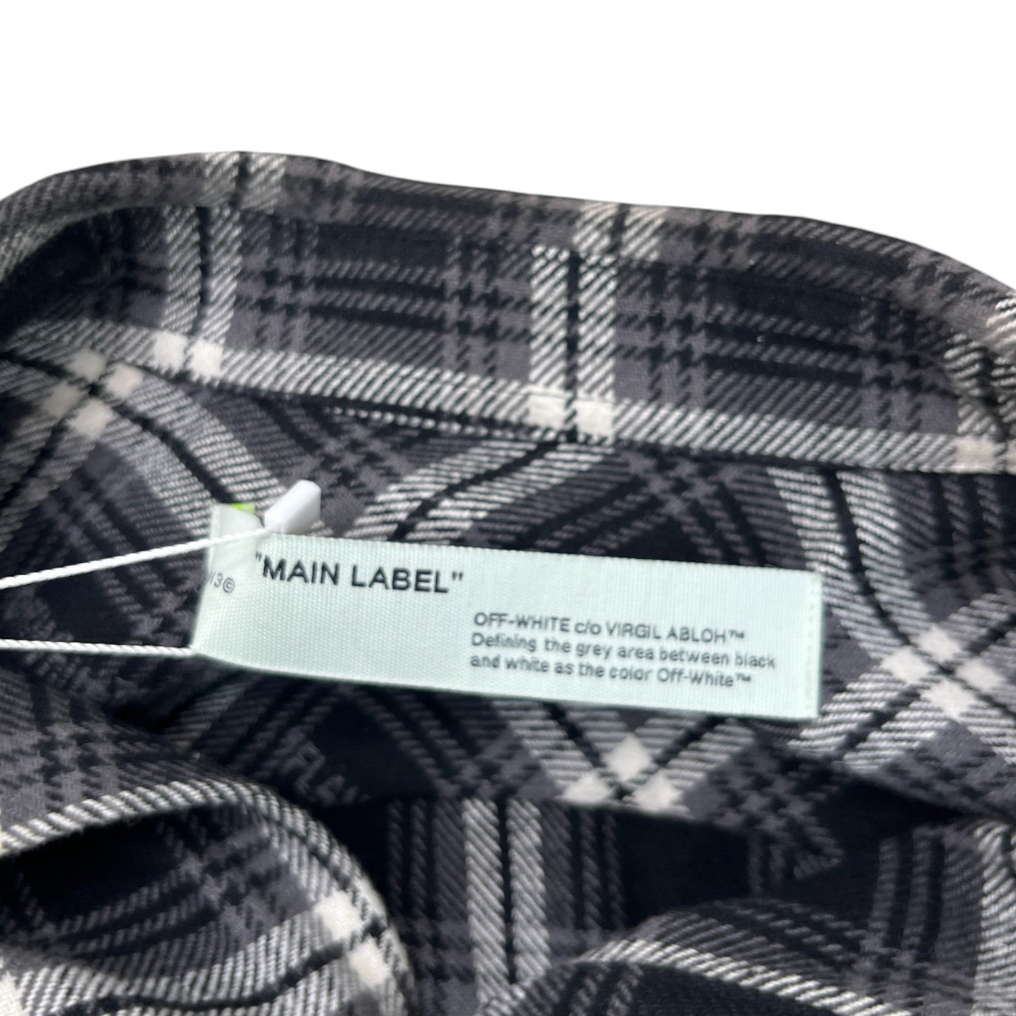 Men's Check Logo OverShirt Black Size S