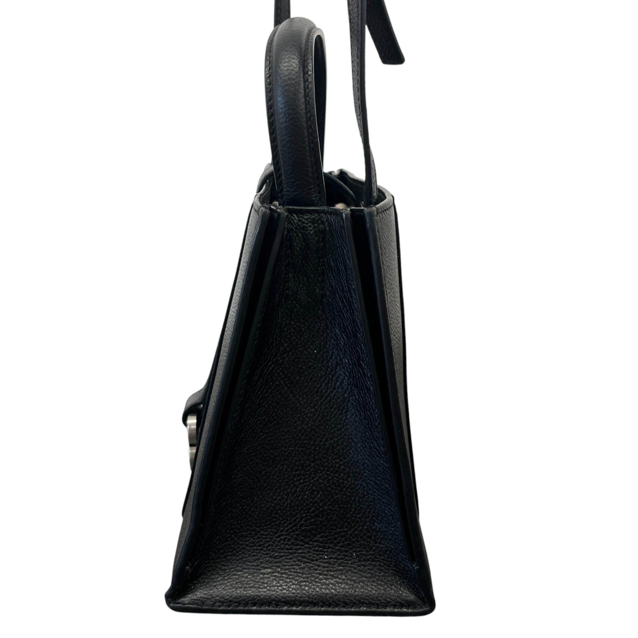 Women's Small Hourglass East-West Tote Bag Black